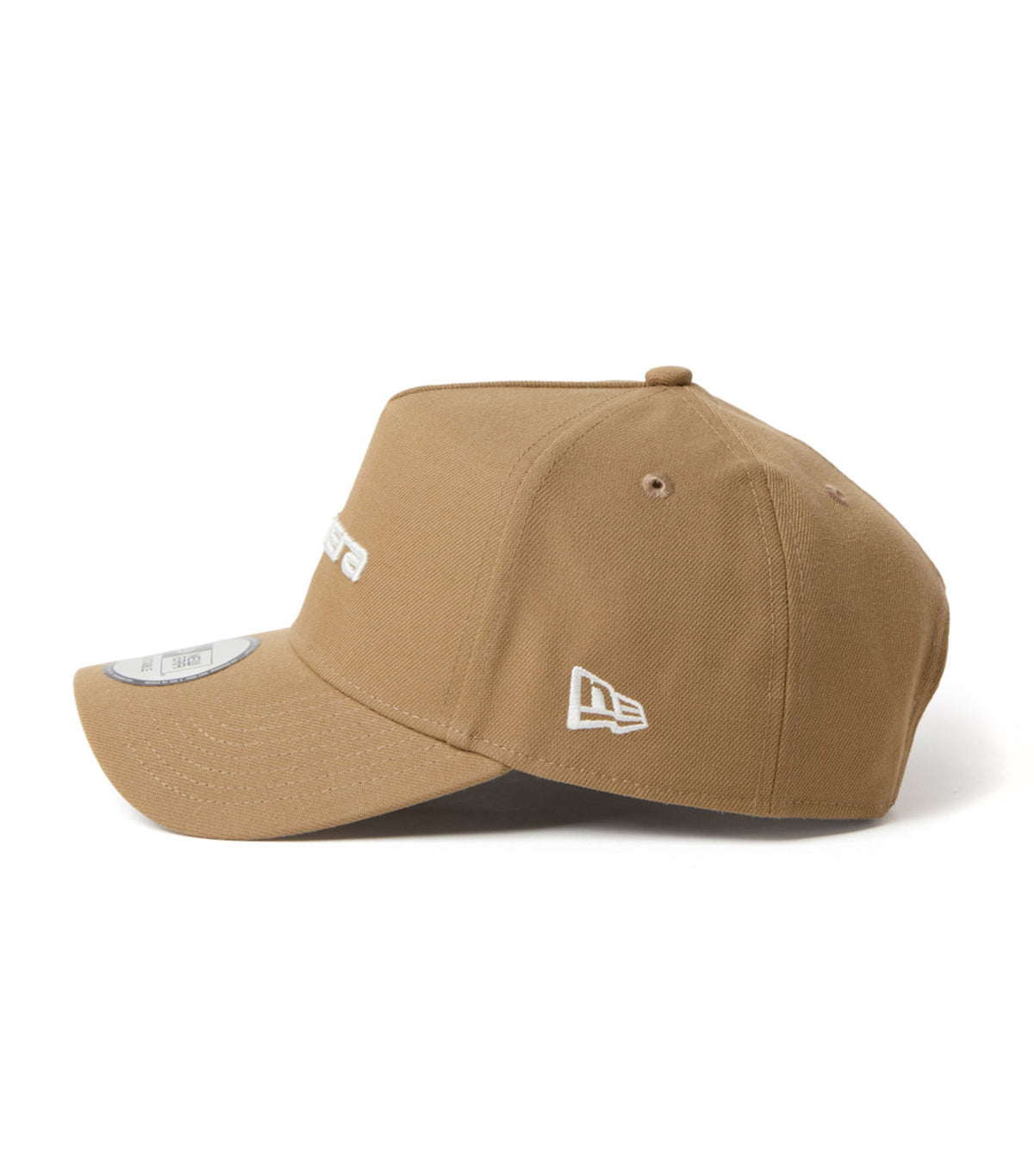 Wordmark Brand Name Logo 9FORTY A-Frame Snapback Cap Khaki