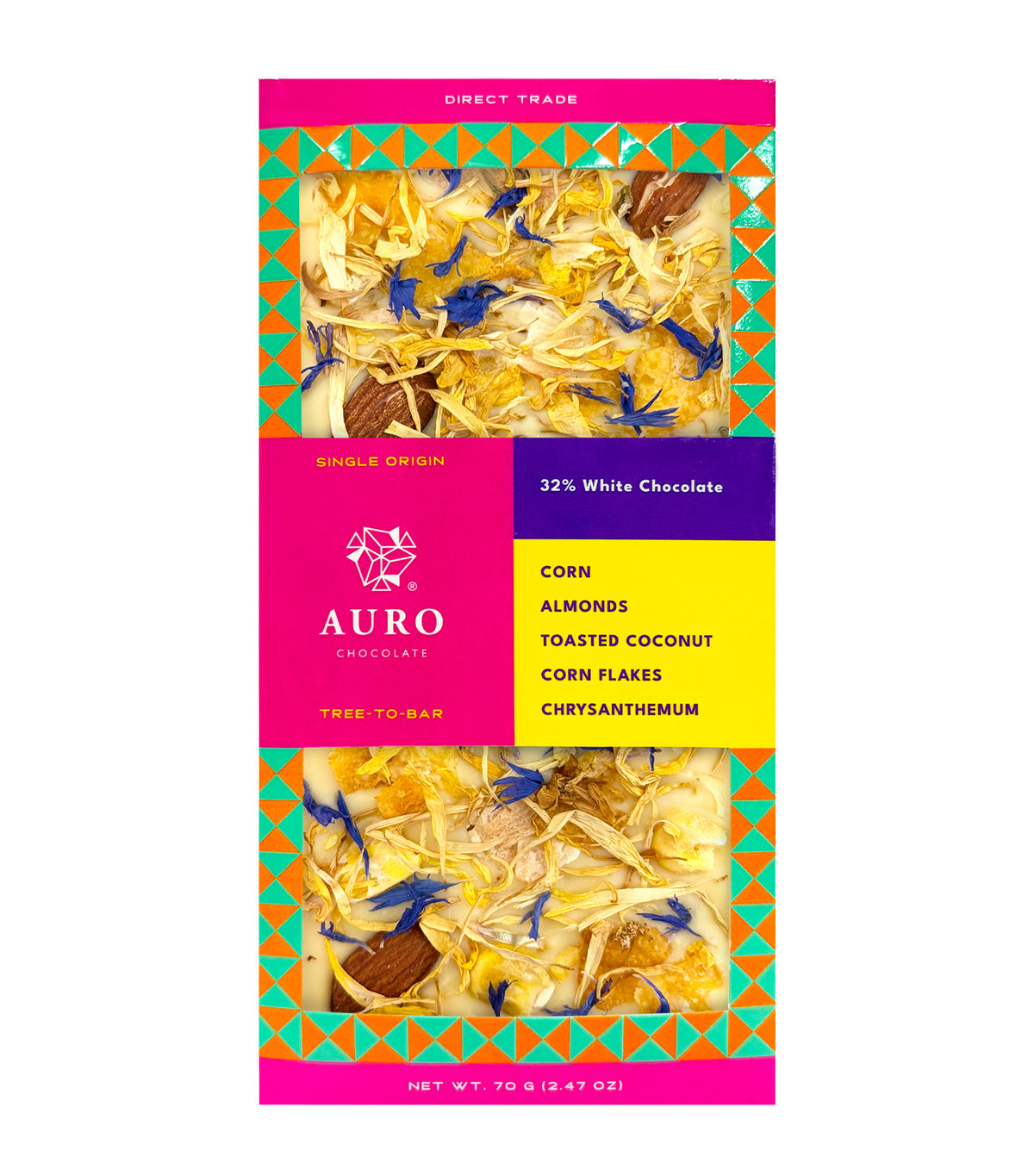 32% White Chocolate Fruit & Nut Bar (70G)