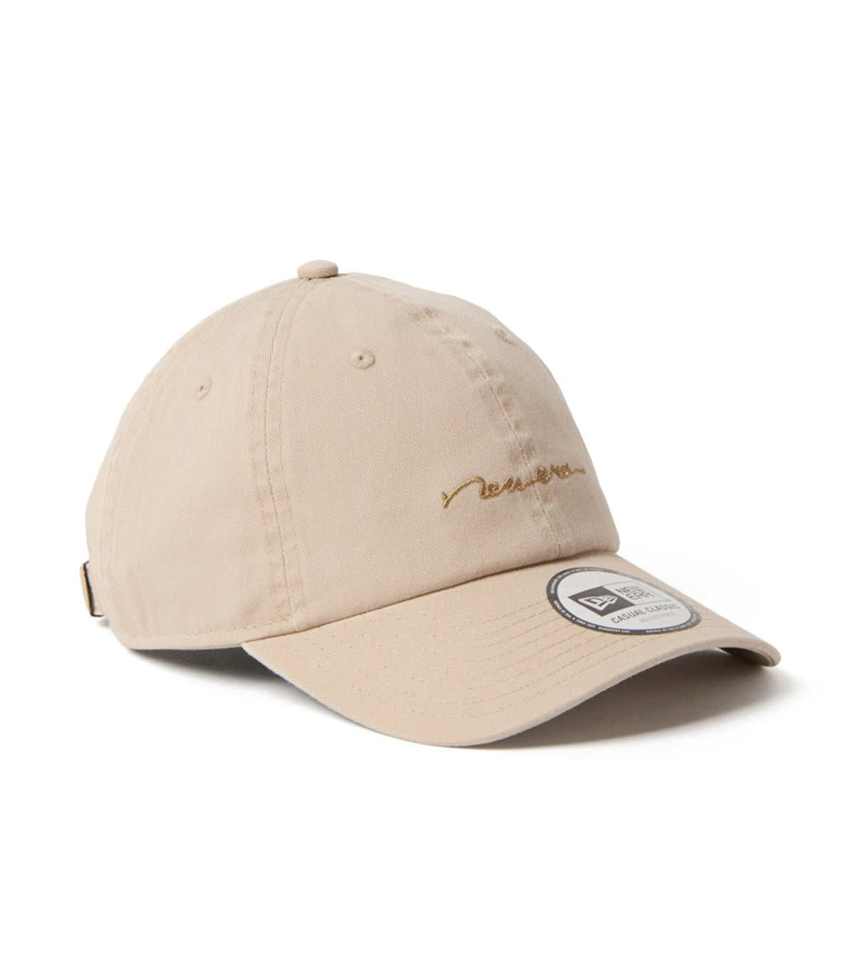 Handwritten Logo Casual Classic Cap New Beige