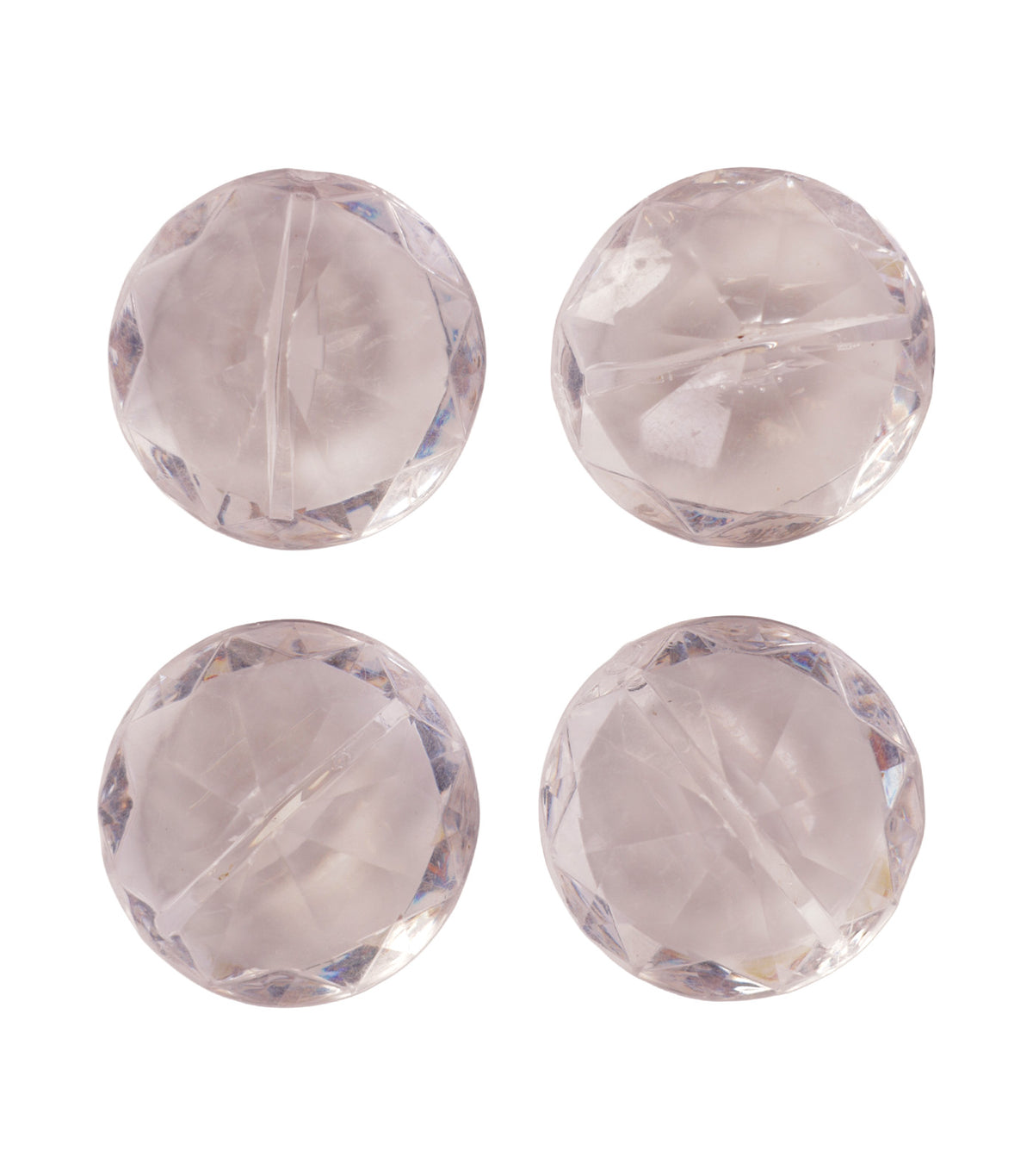 Diamond Shape Set of 4 Place Card Holder Clear