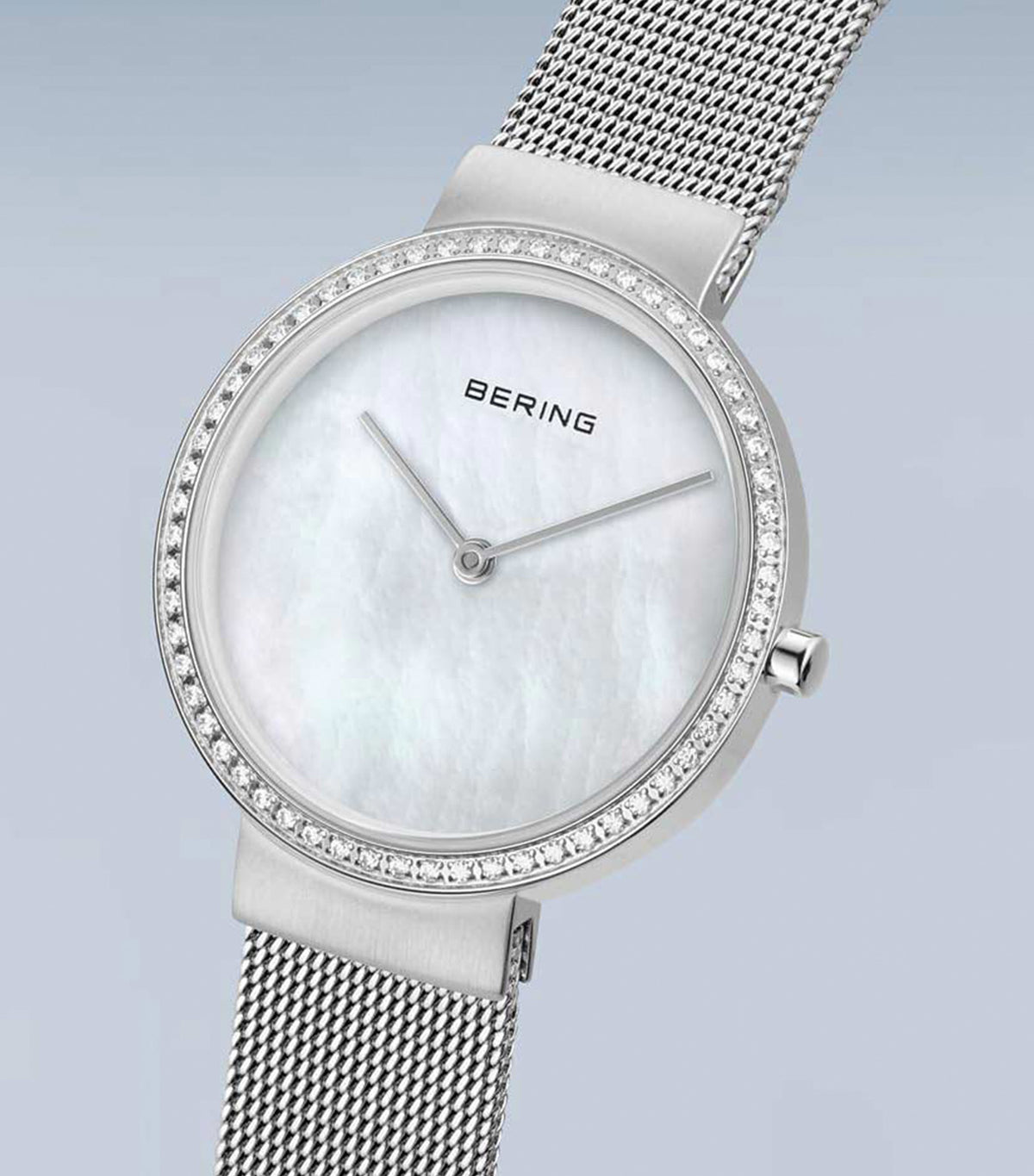 14531-004 Women's Steel Mesh MOP Dial Watch Silver