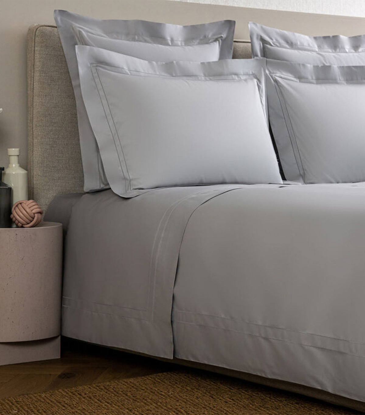 Doppio Ajour Duvet Cover Set Gray Cliff