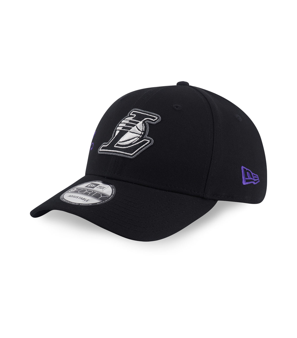 Los Angeles Lakers Cross Panels Script 9FORTY Adjustable Cap Black