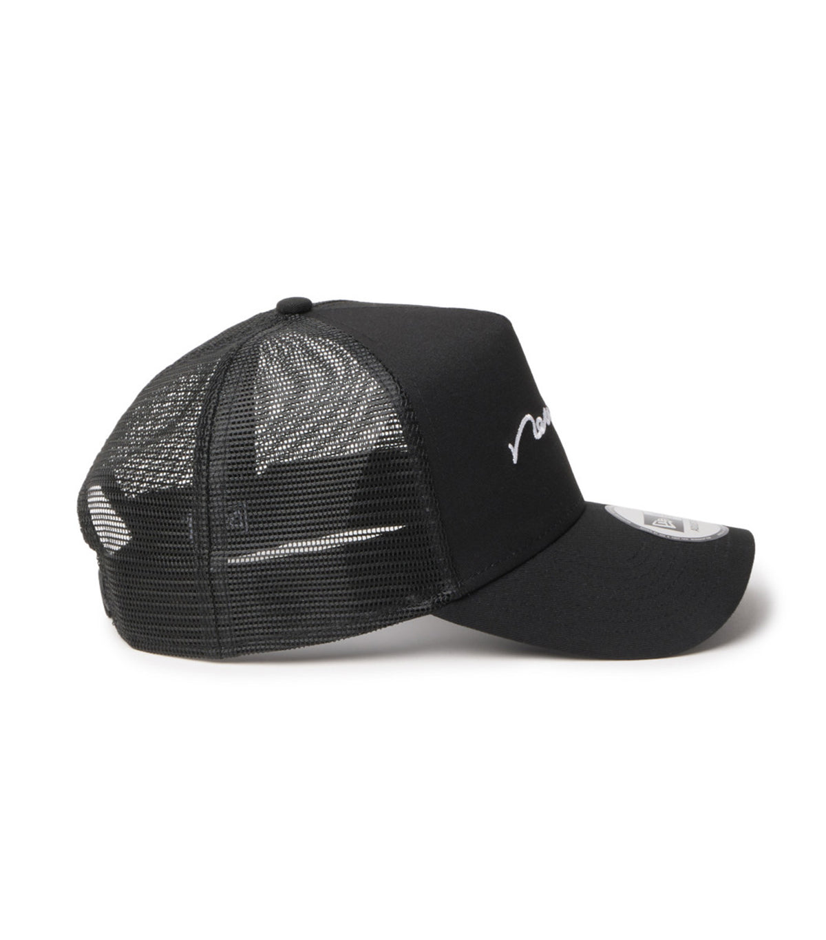 Handwritten Logo 9FORTY A-Frame Trucker Adjustable Cap Black
