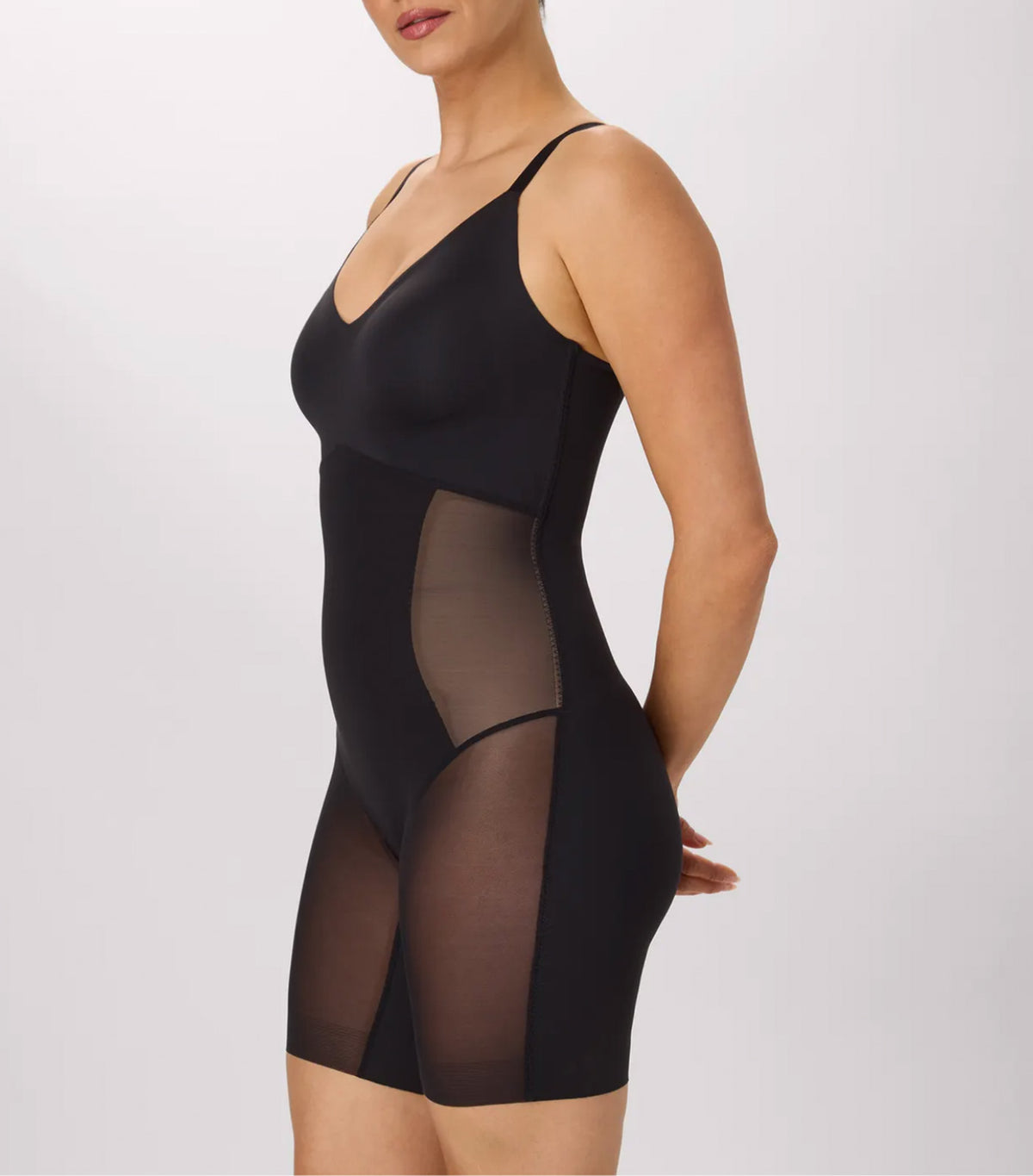 Extra Firm Mid-Thigh Bodysuit Black
