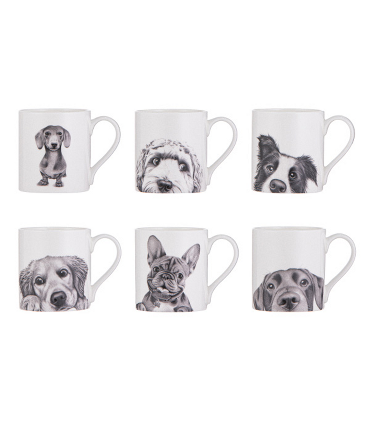 Peeking Pups Mug 370ml French Bulldog