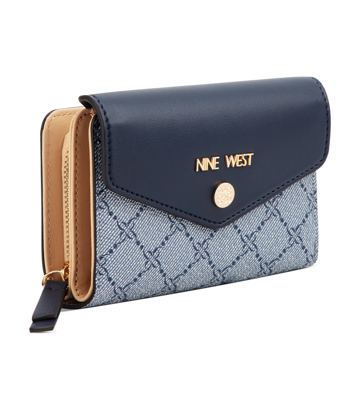 Caireann SLG French Wallet Chambray Logo/Navy