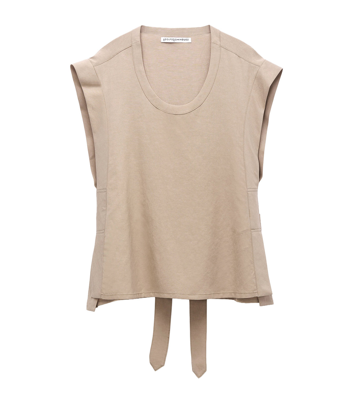 Top With Back Tie Sand