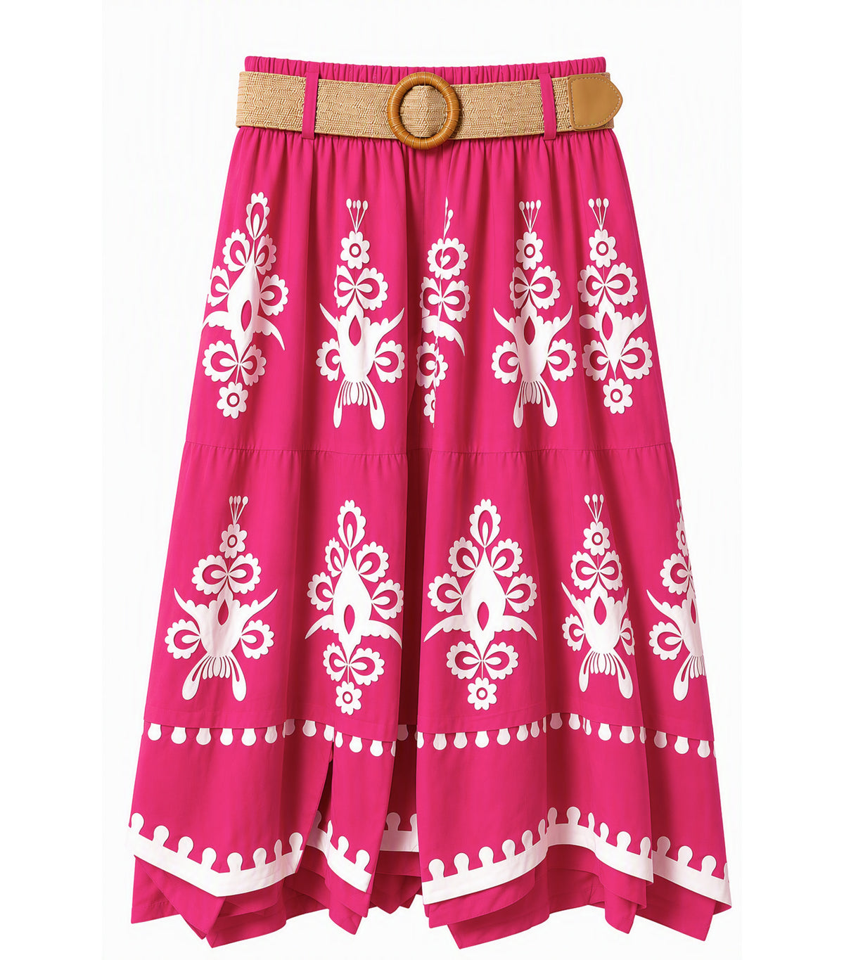 Falda with Belt Pink