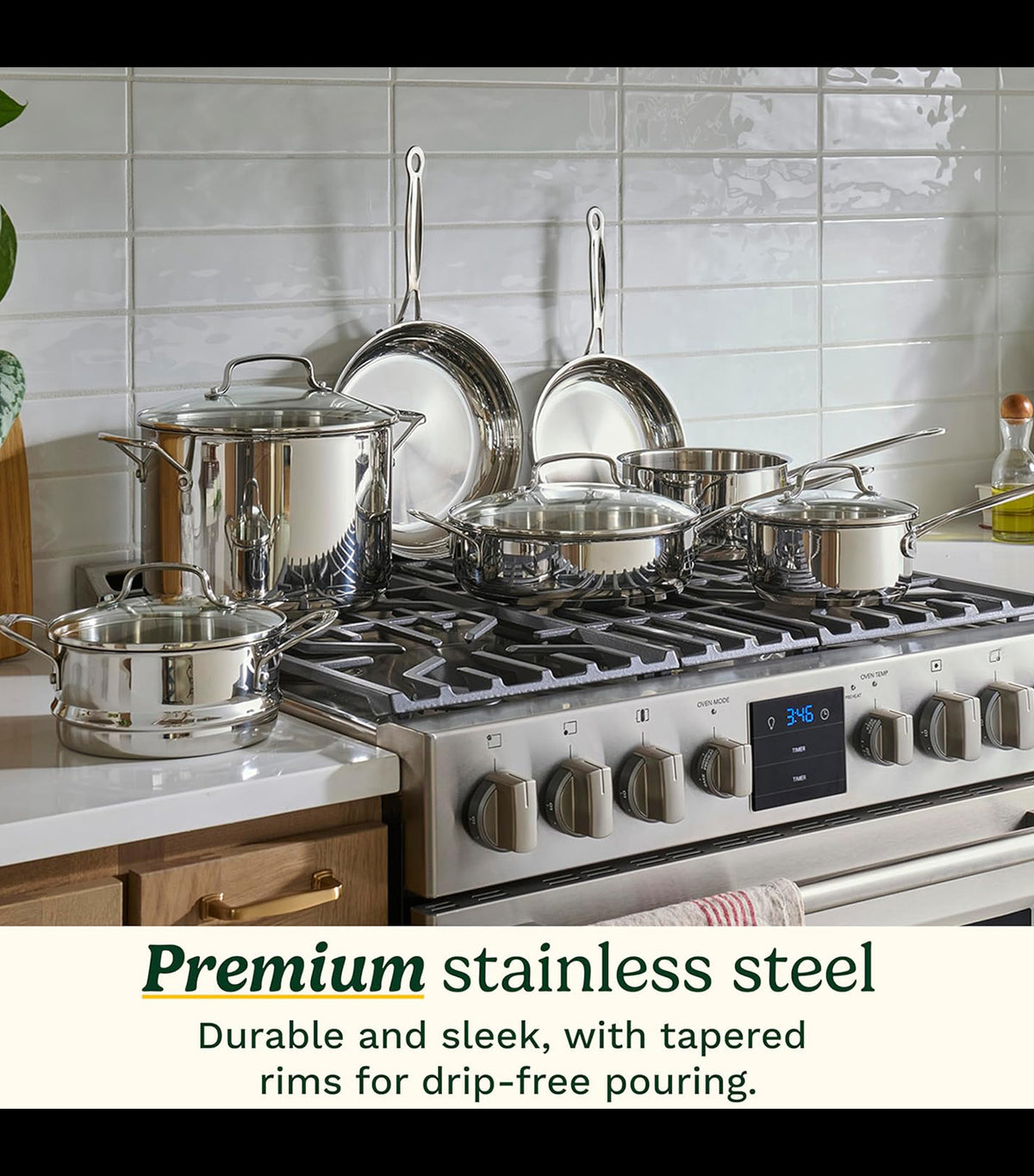 Cookware Set of 11 Silver