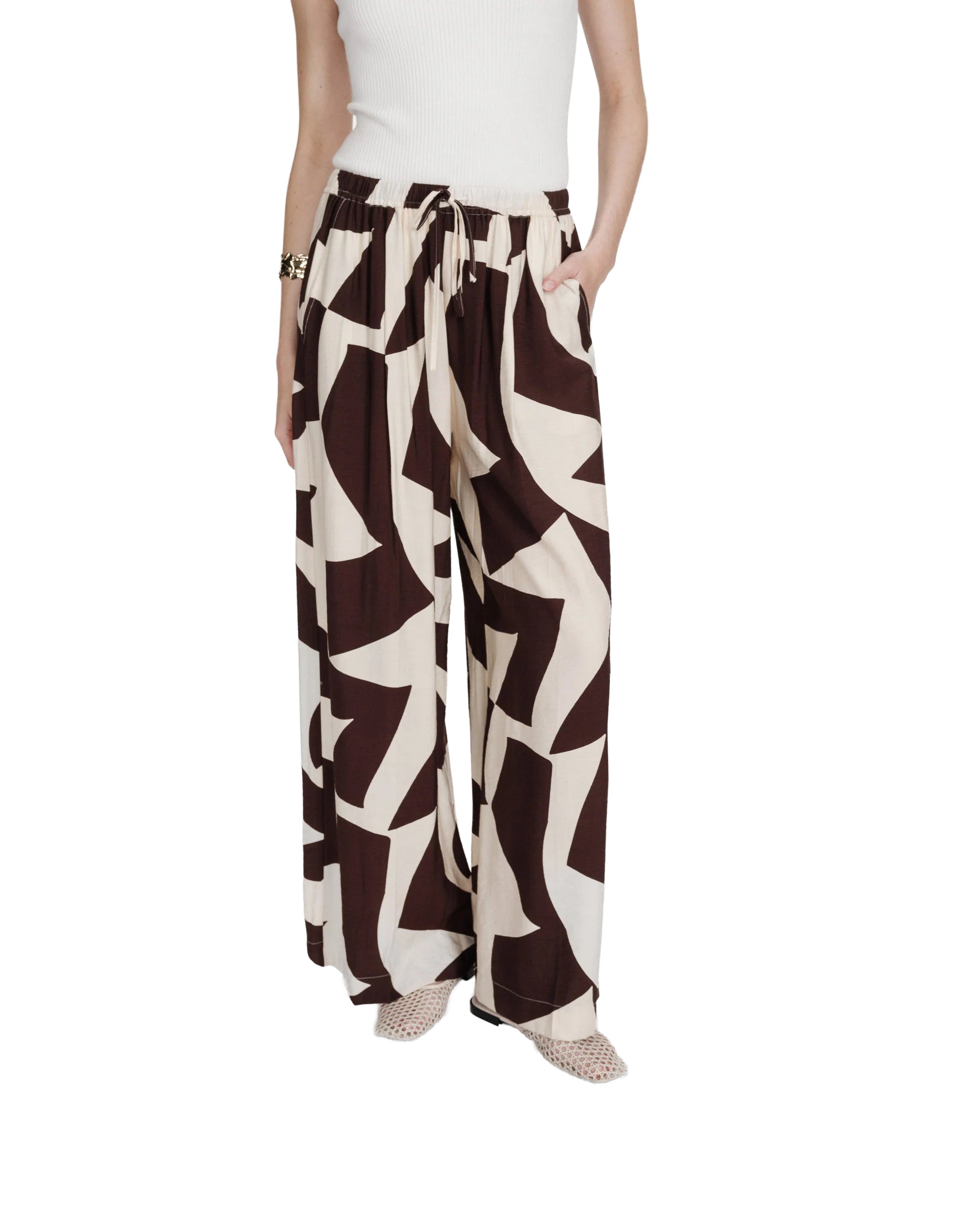 Veni Wide Trousers Chocolate