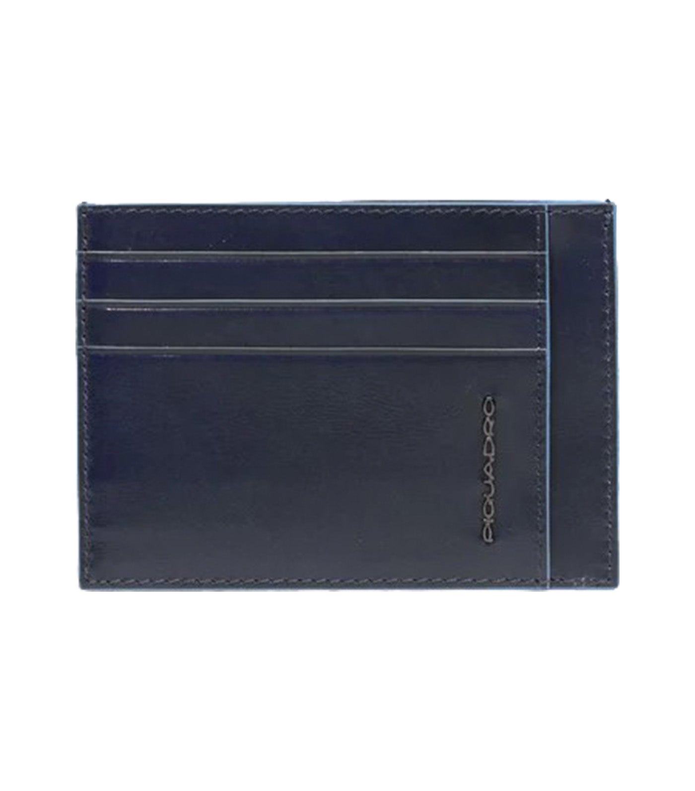 Leather Men's Slim Credit Card Holder Night Blue
