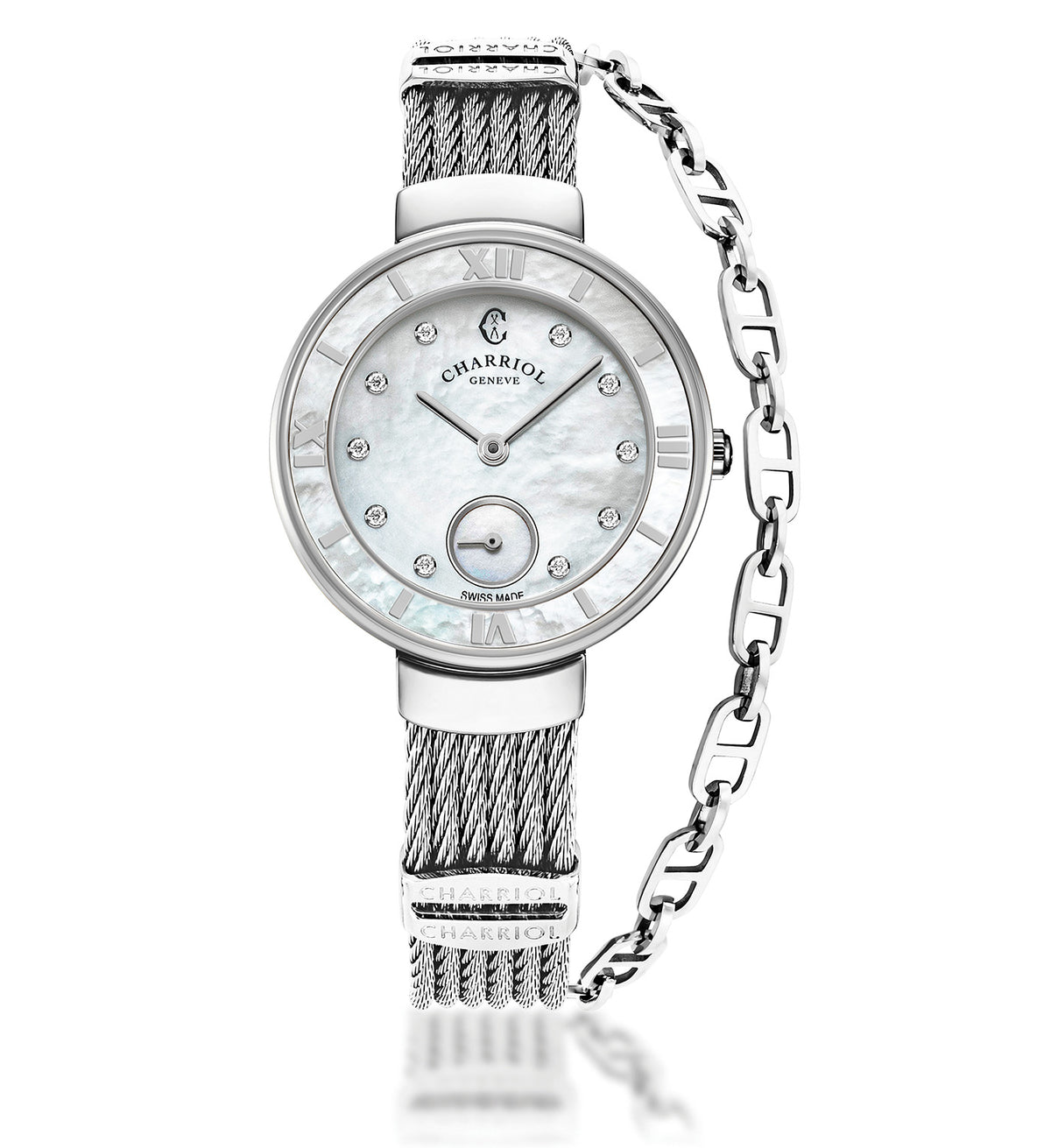St. Tropez Watch 30mm with 10 Diamonds Stainless Steel