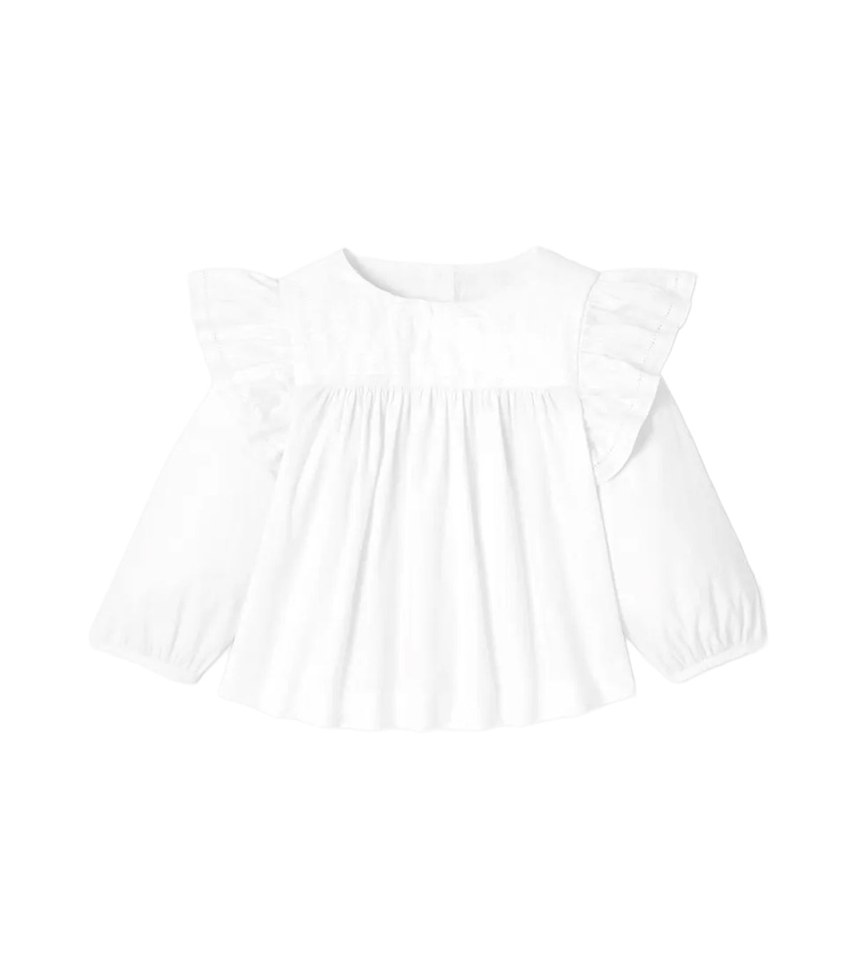 Porcelaine Long Sleeves Blouse White