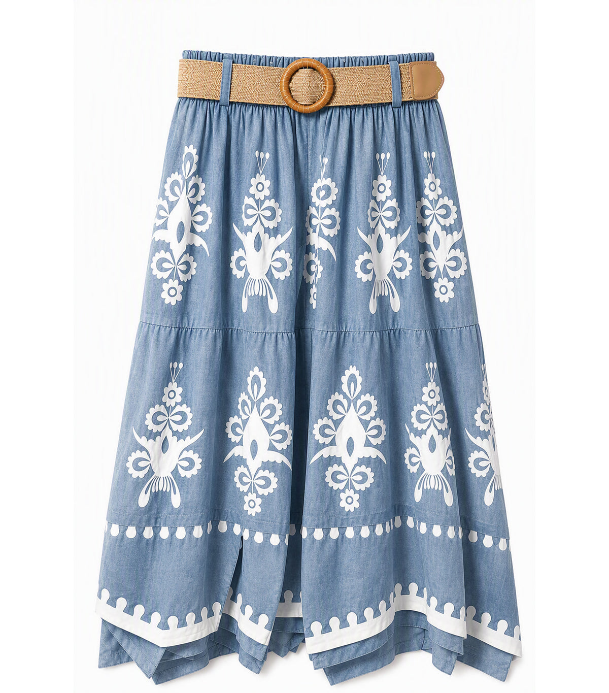 Falda with Belt Denim