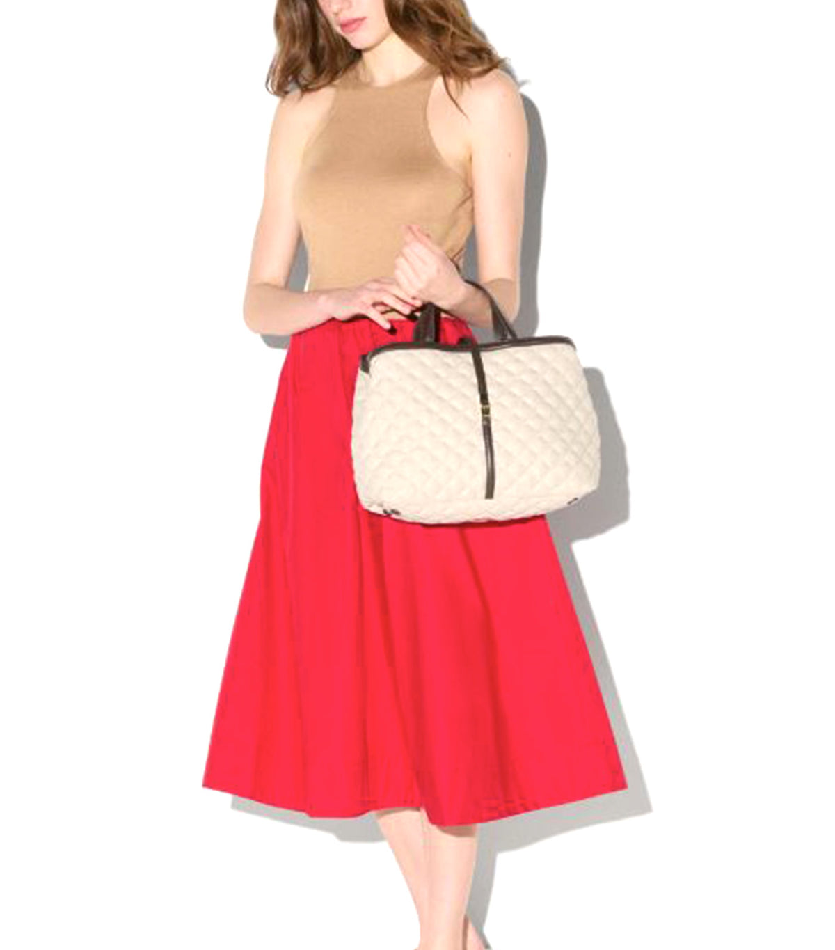 Medium Astor Top Handle Sandy Linen