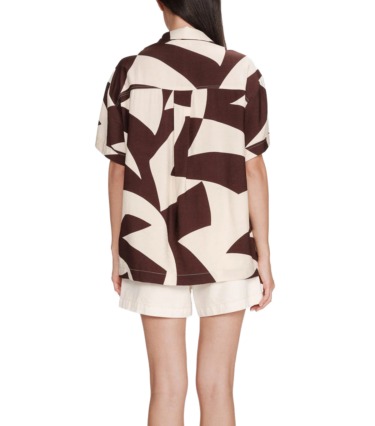 Veil Graphic-Print Shirt Chocolate