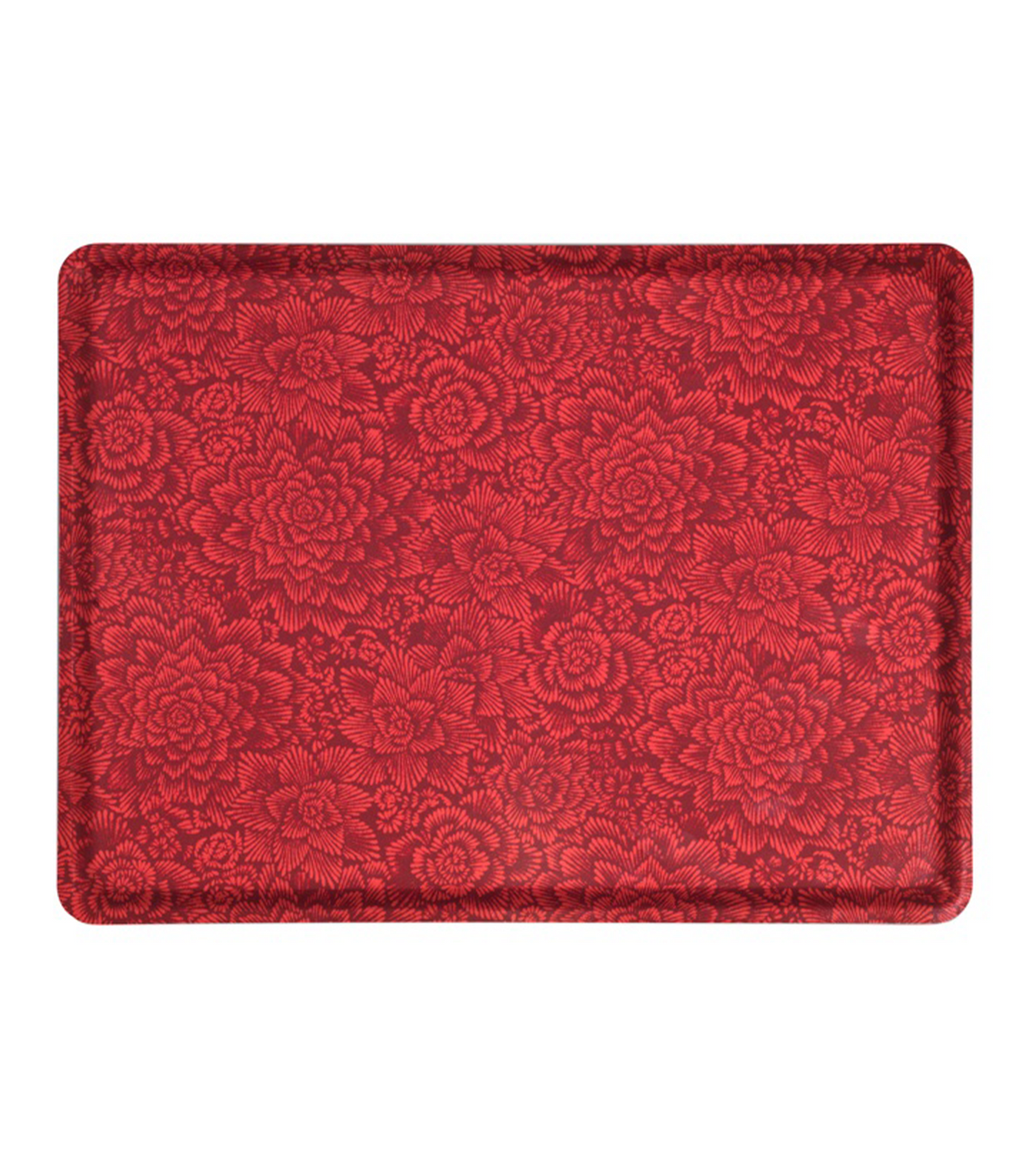 Fleurs Laminated Tray Red
