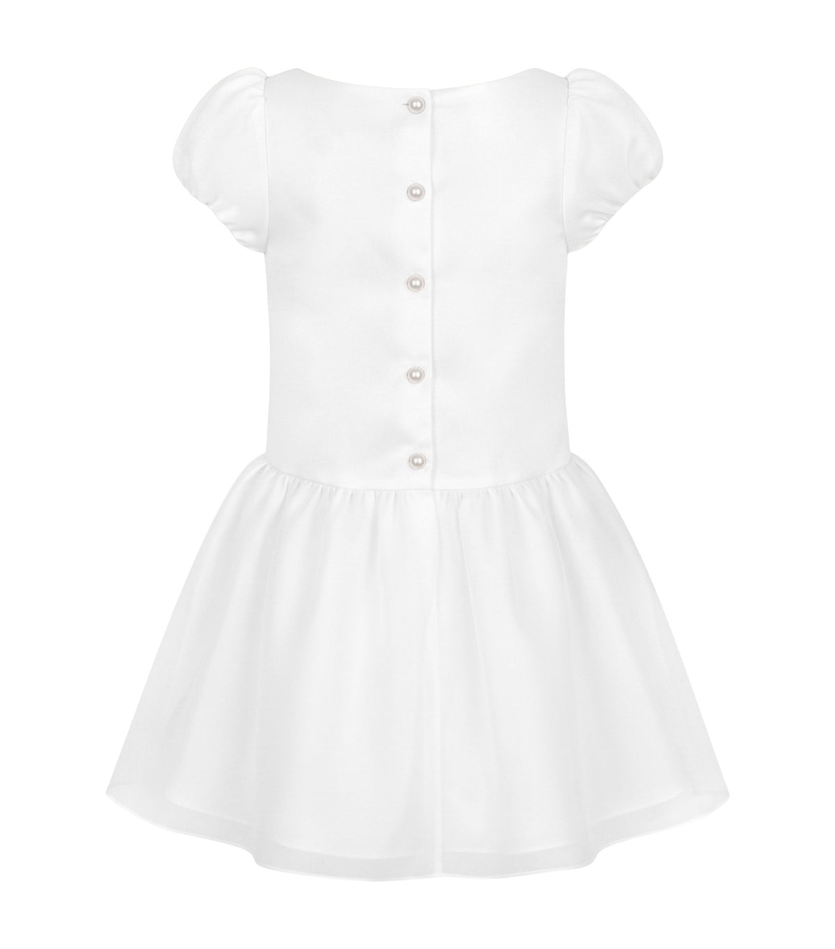 Freya Girls White Drop Waist Party Dress White