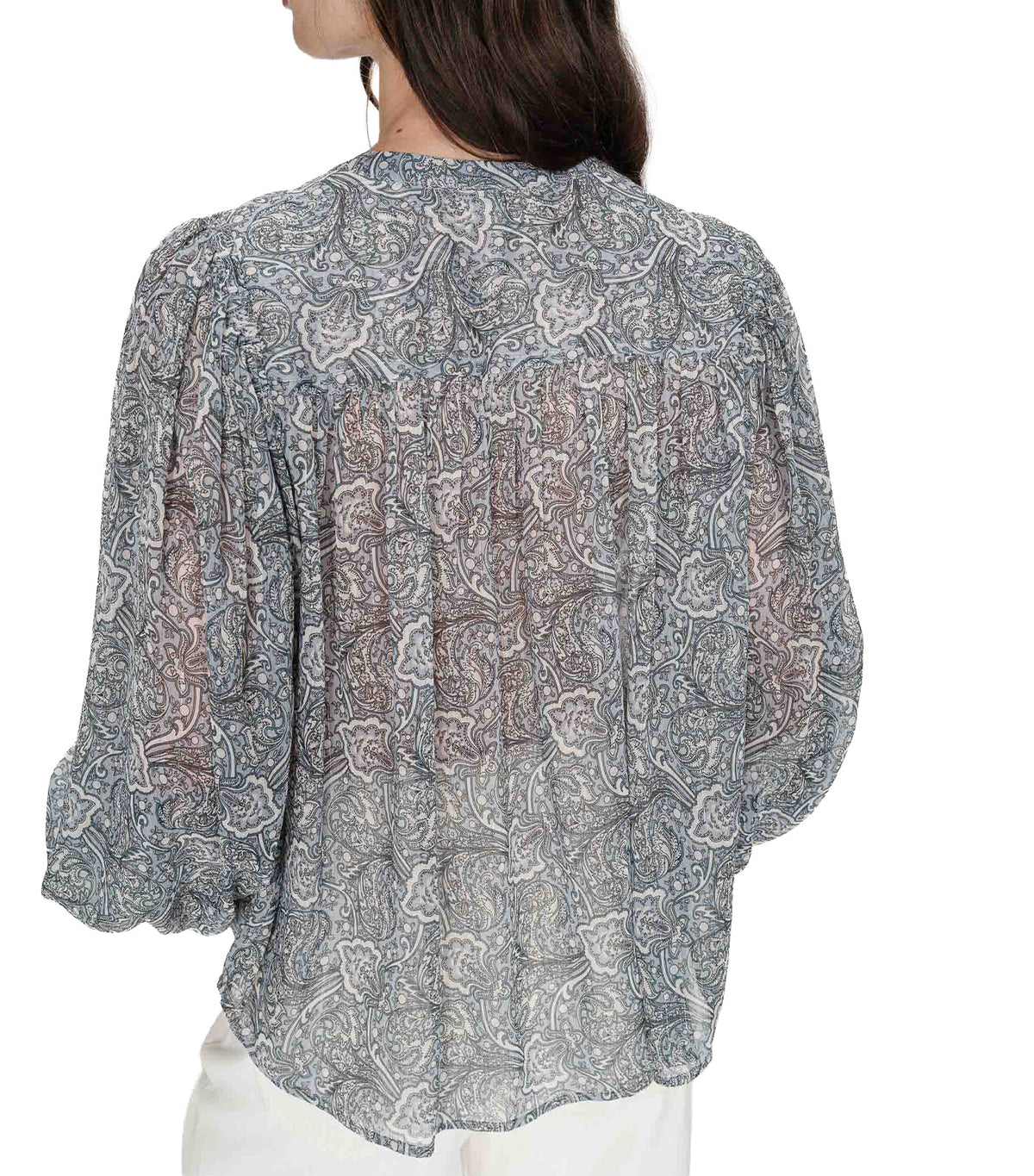 Vertueuse Puff-Sleeved Blouse Sky Blue