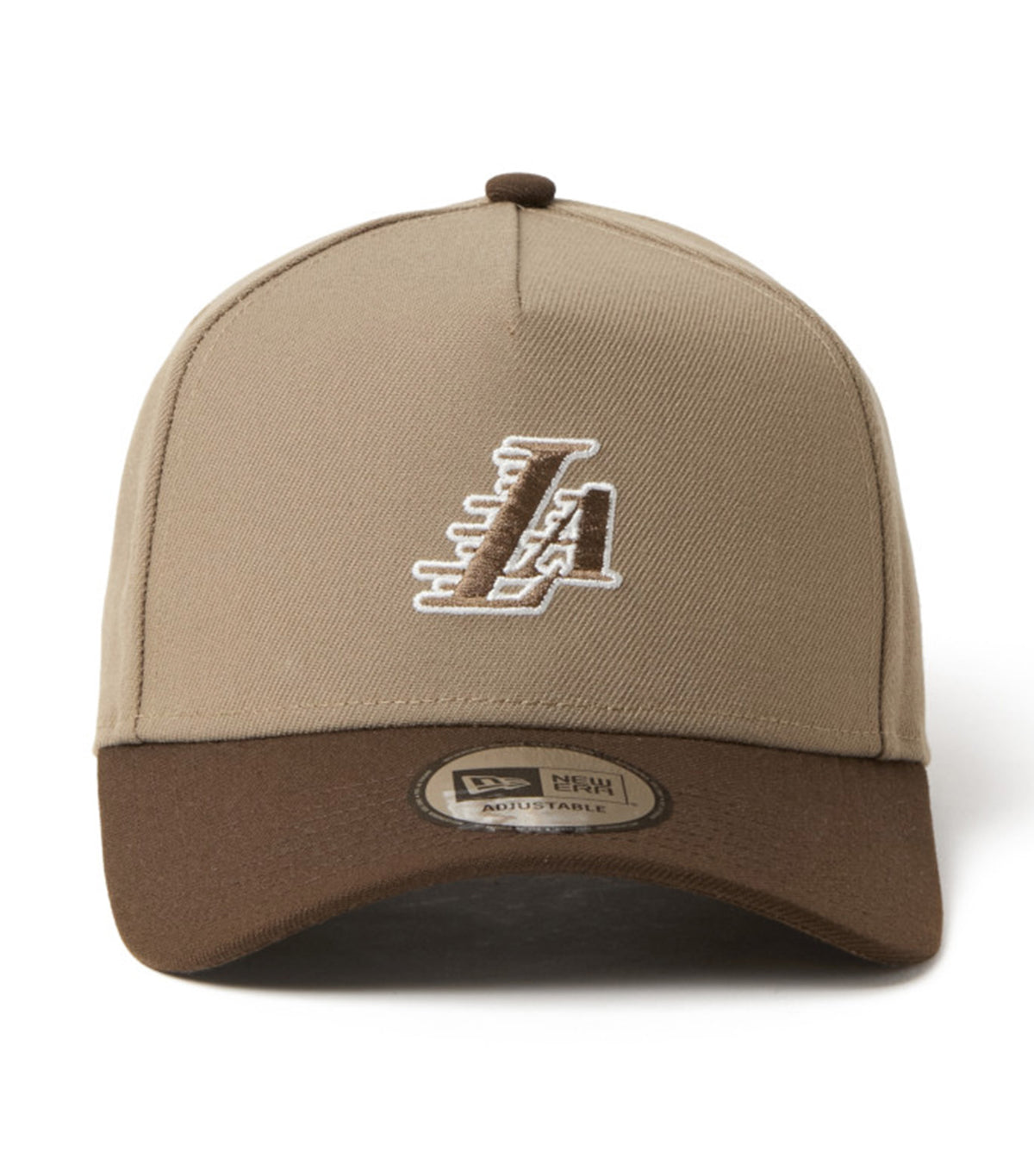 Los Angeles Lakers 9FORTY A-Frame Adjustable Cap British Khaki/Walnut