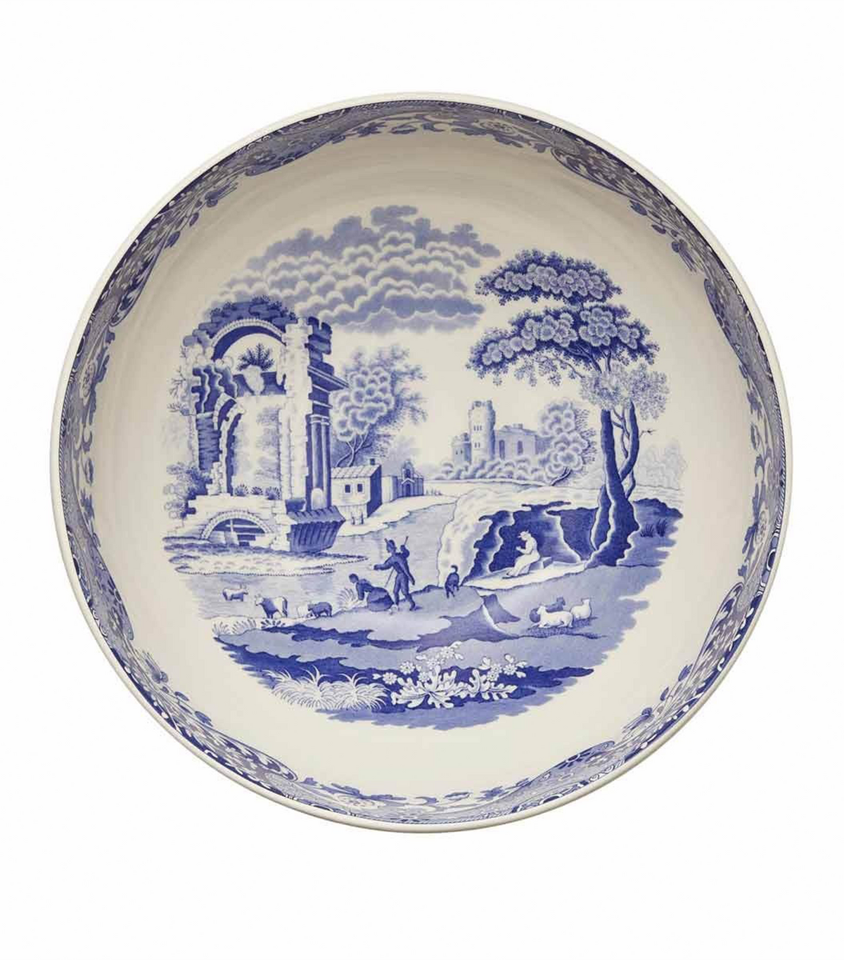 Blue Italian Round Bowl