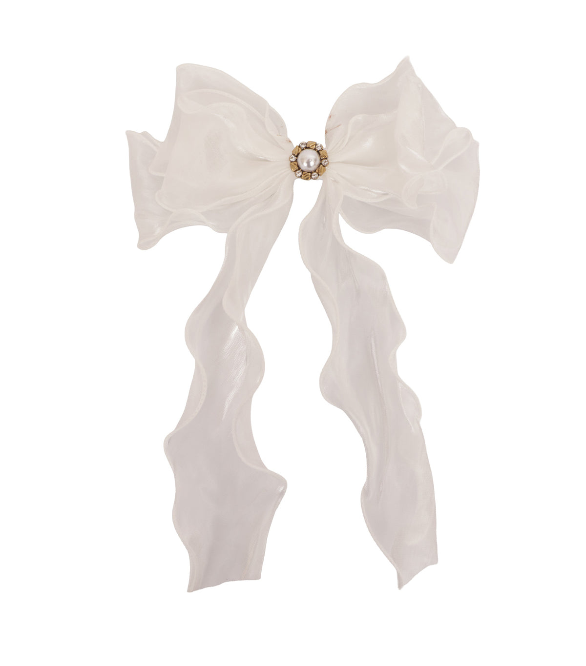 12in Ribbon with Pearl White
