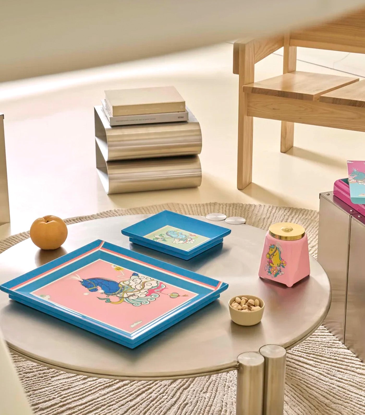 Reverie Rectangular Tray Blue