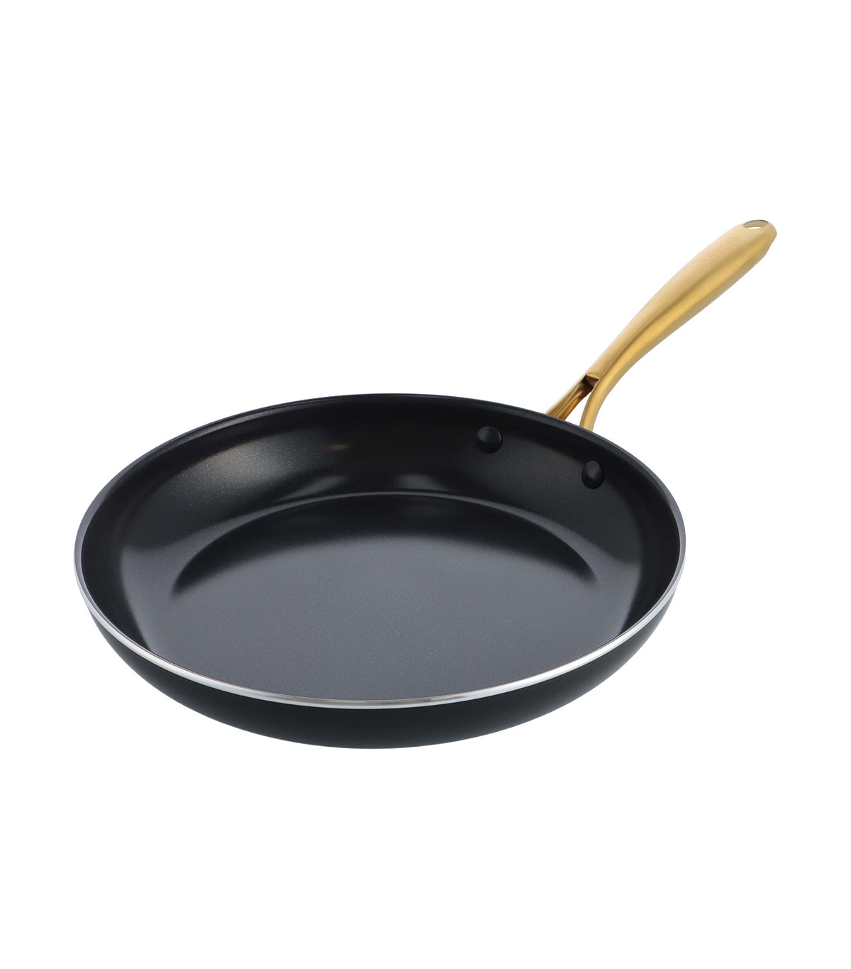 Studio Open Frypan Black with Gold Handle