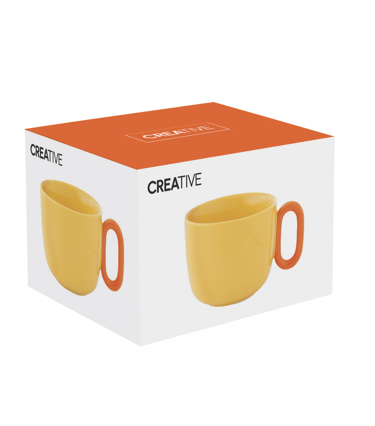 Creative Colored Porcelain Breakfast Cup Yellow