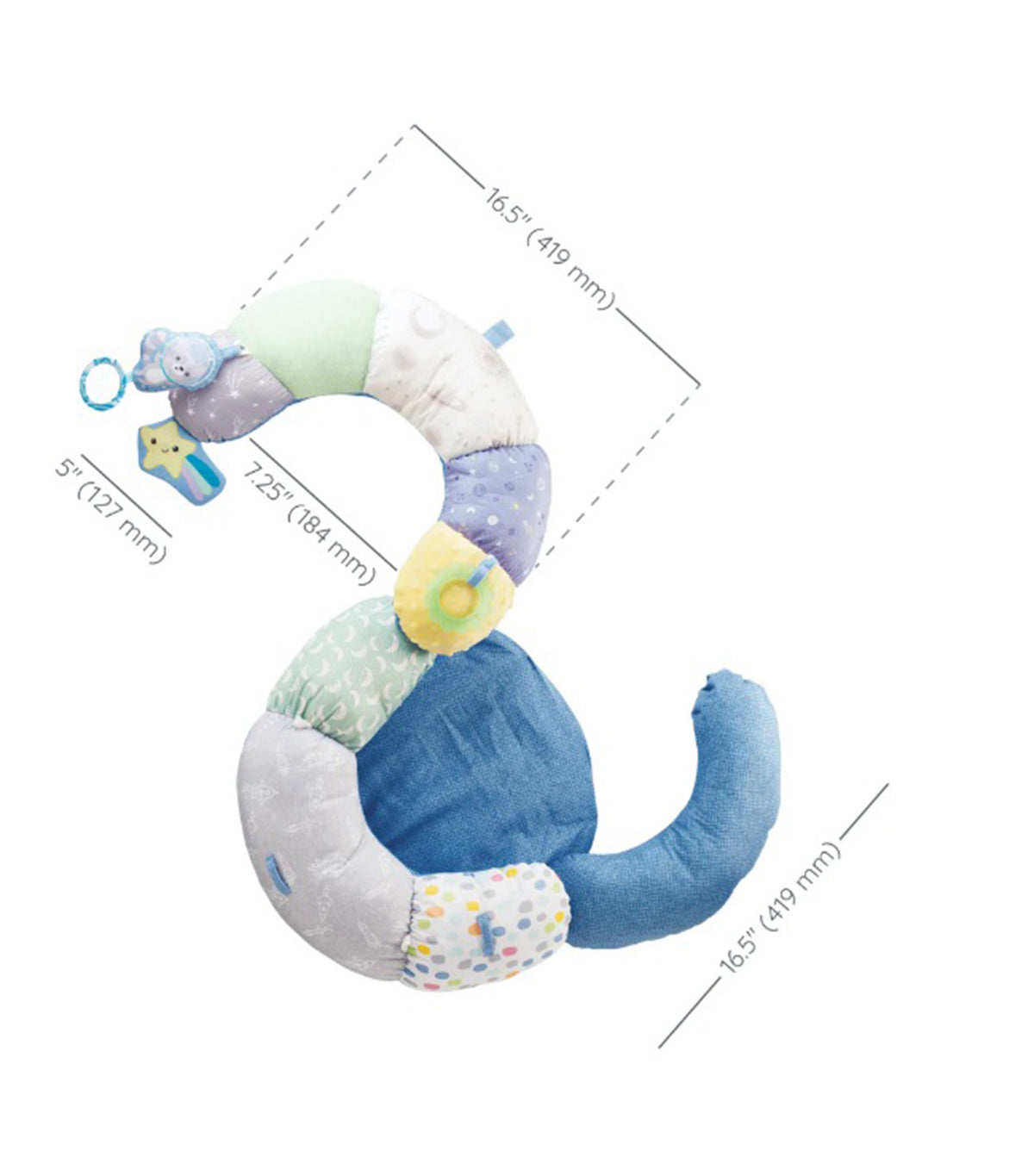 2-in-1 Tummy Time and Seated Support Blue