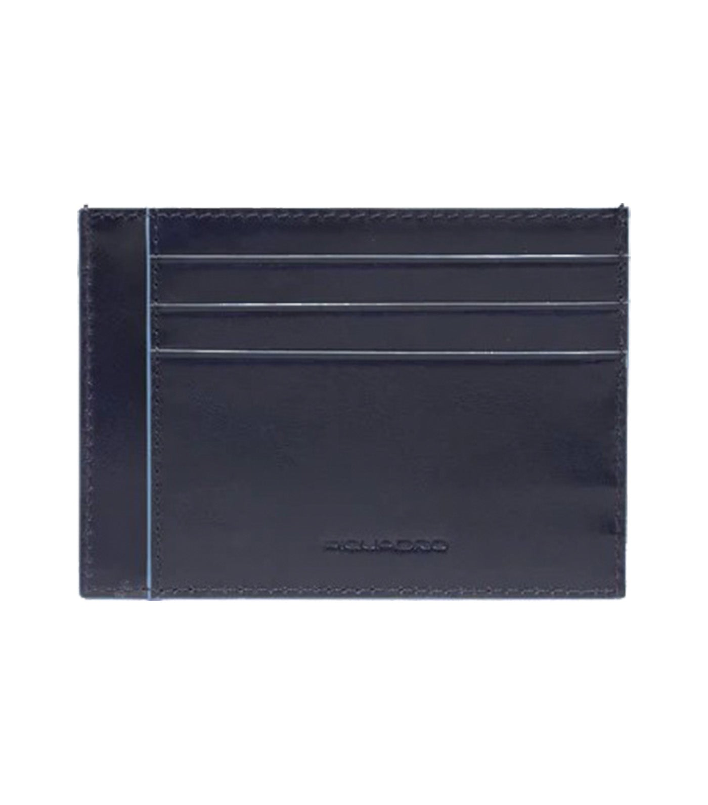 Leather Men's Slim Credit Card Holder Night Blue