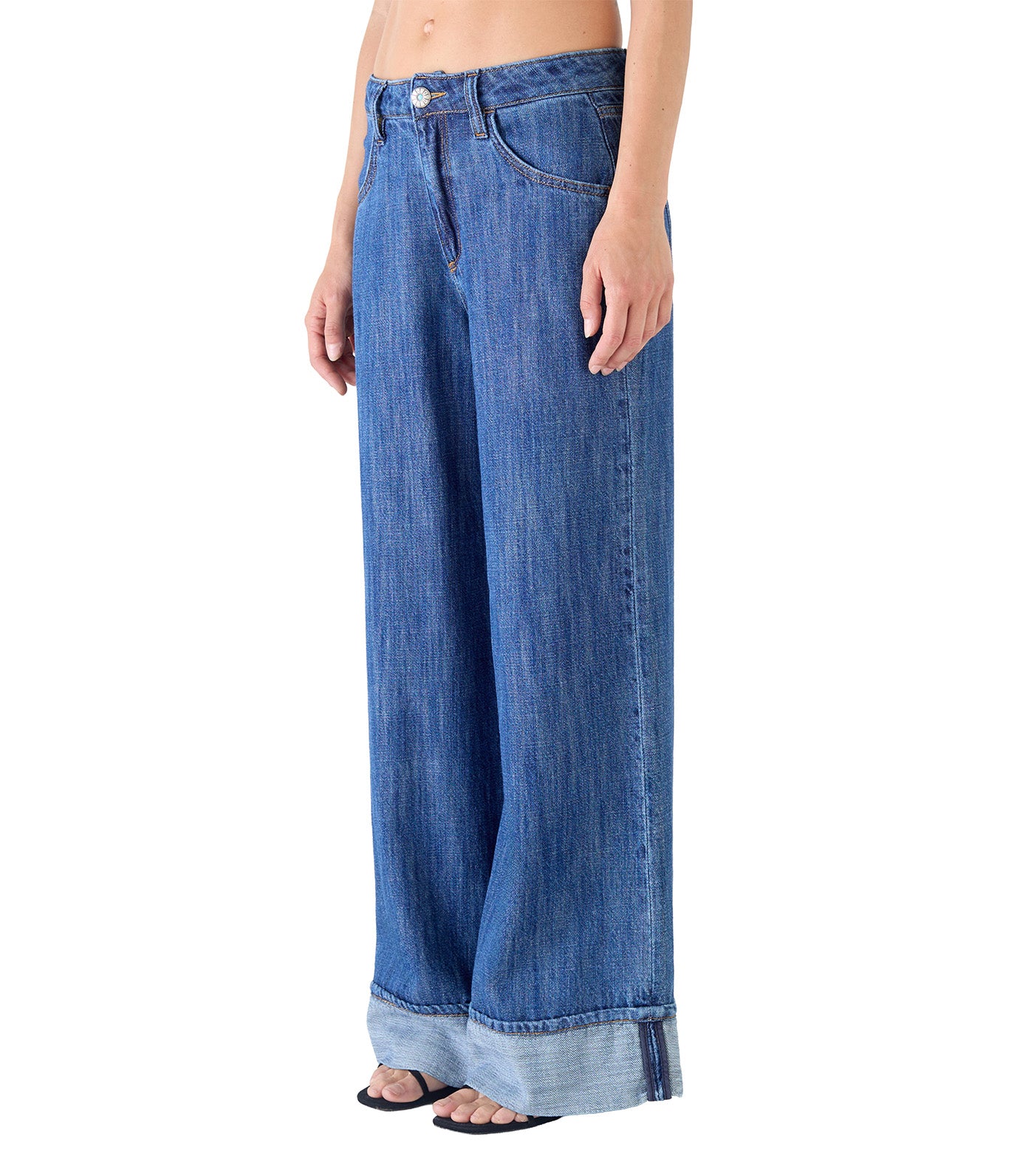 Roll Wide Leg Japan Denim Blue