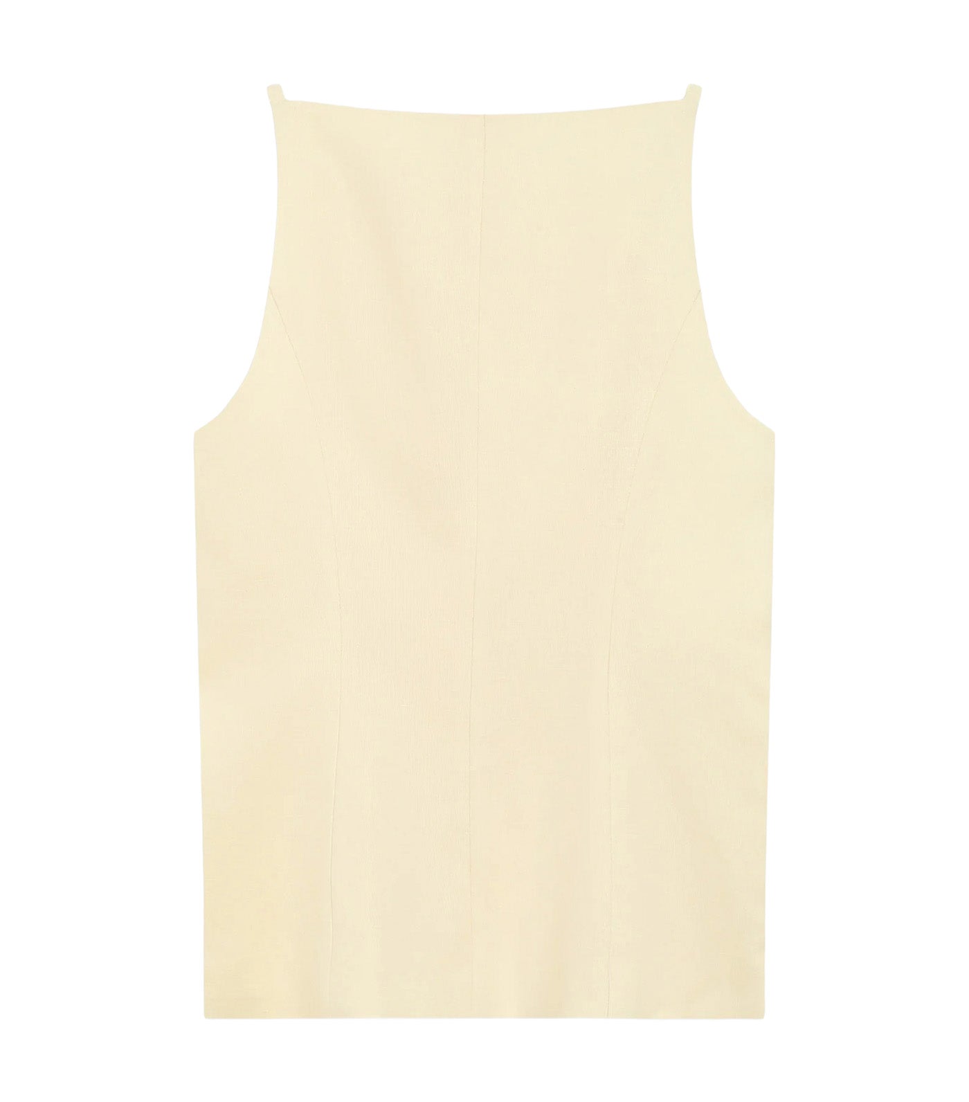 Winston Tencel and Linen Tailored Square-Neck Waistcoat Yellow