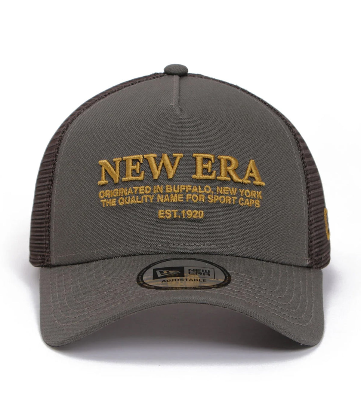 Wordmark Logo Duck Canvas 9FORTY A-Frame Trucker Adjustable Cap Duck Moss