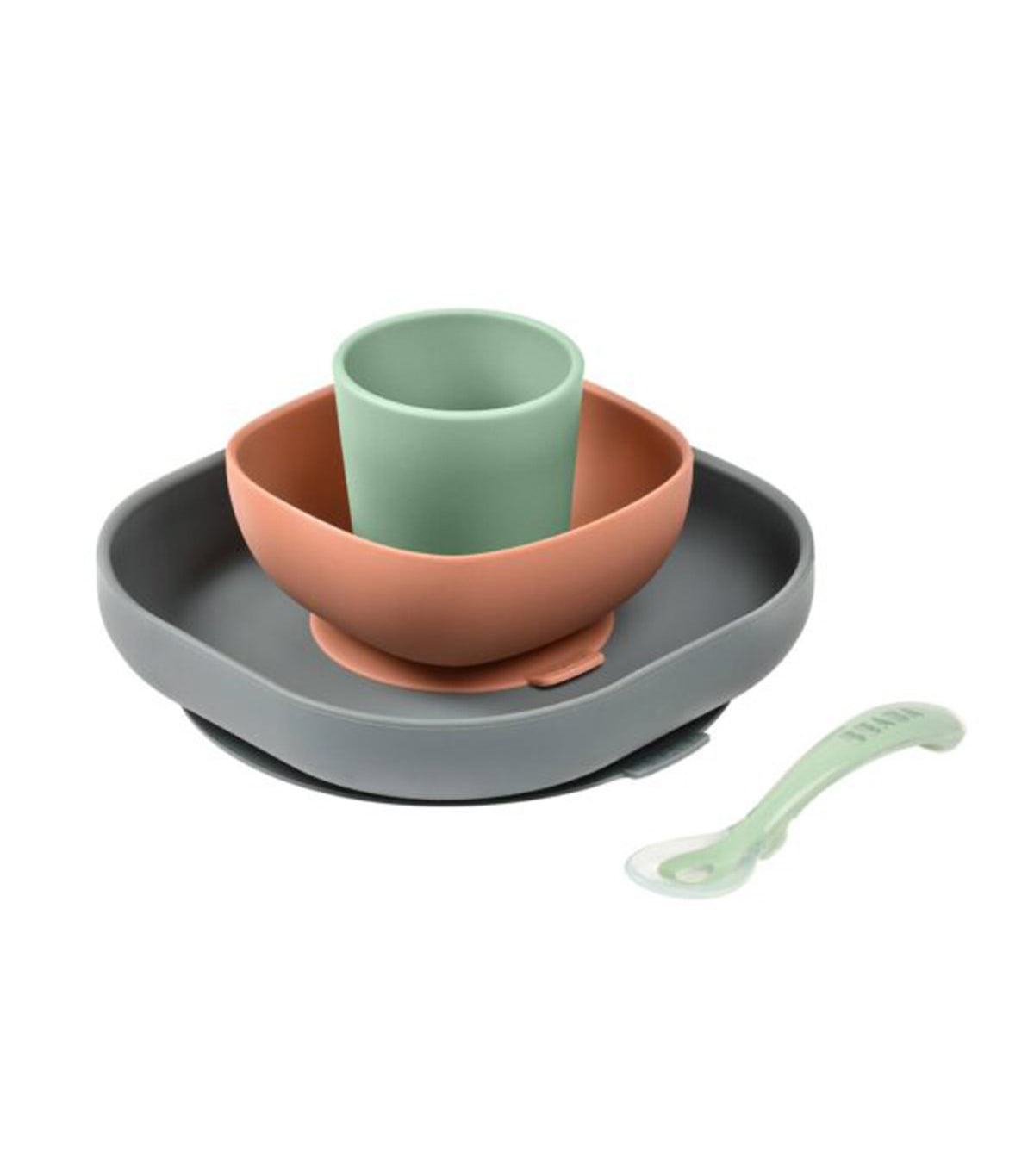Silicone Meal Set 4-Pieces Mineral Charcoal