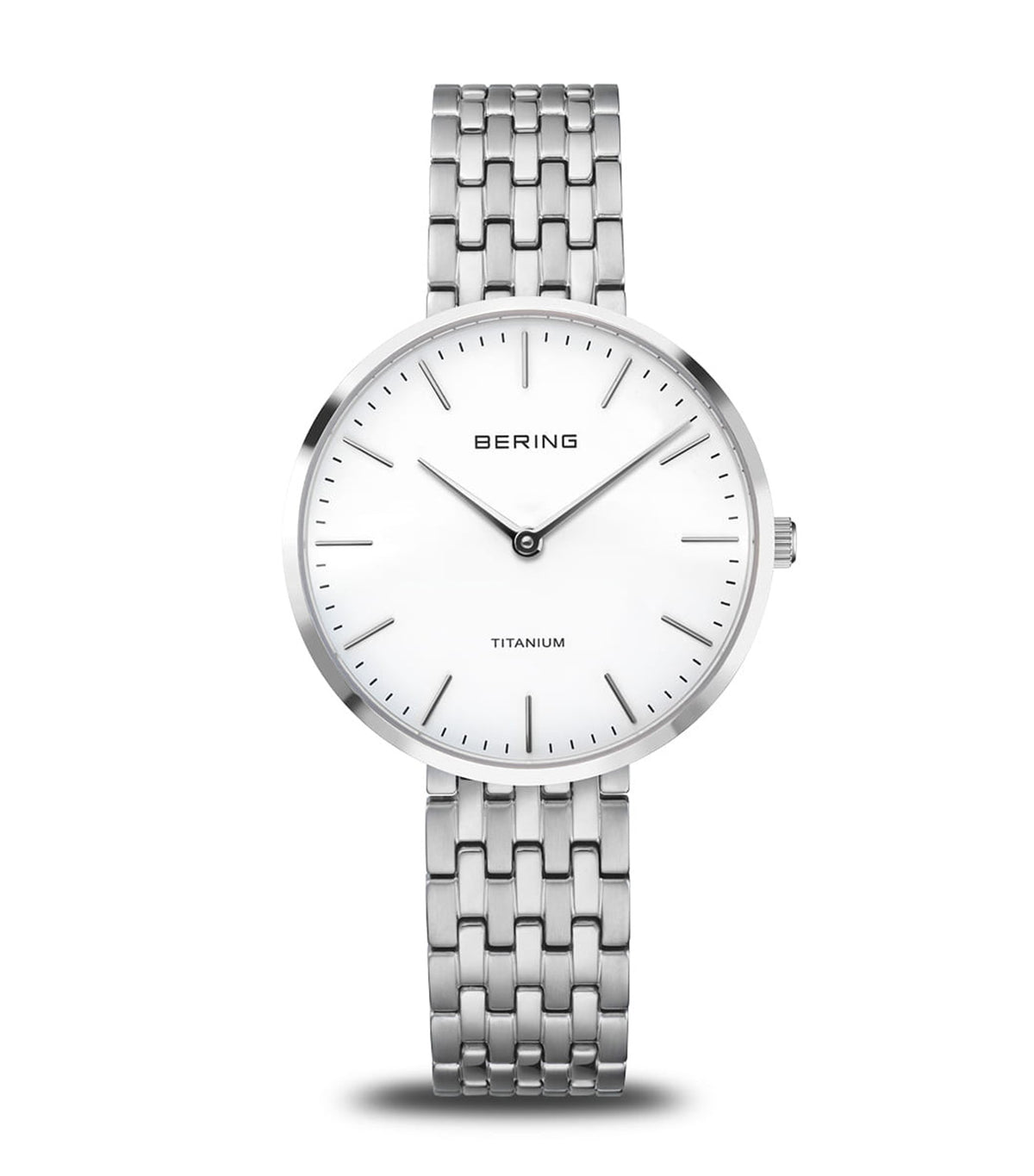 19334-004 Women's Titanium White Dial Quartz Watch Silver