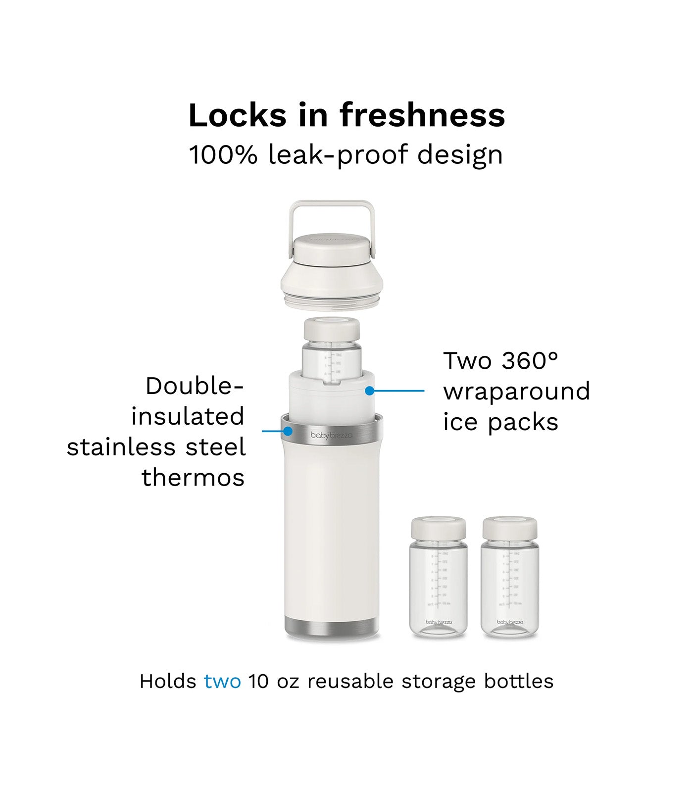 Breastmilk Portable Cooler 20oz White