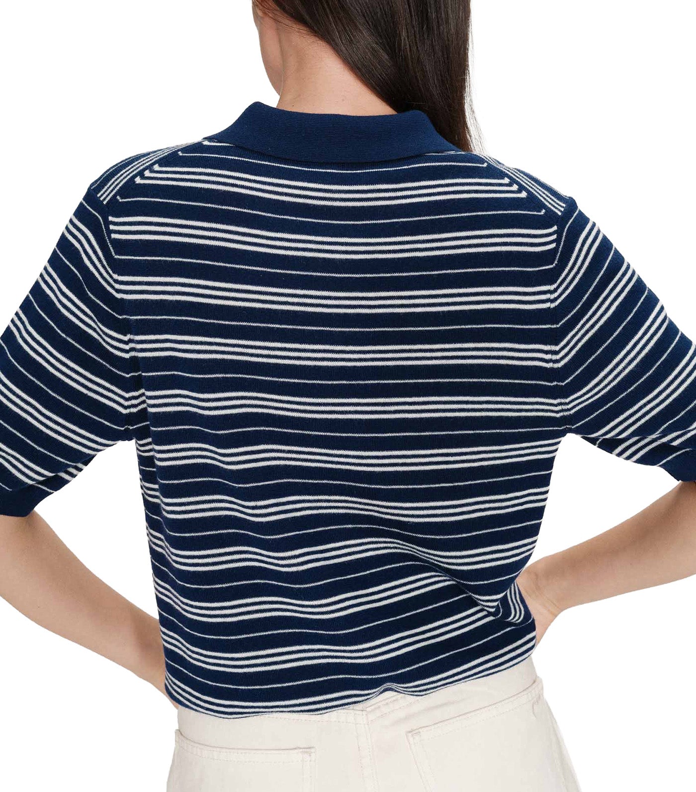 Veracruz Striped Short-Sleeve Polo Marine