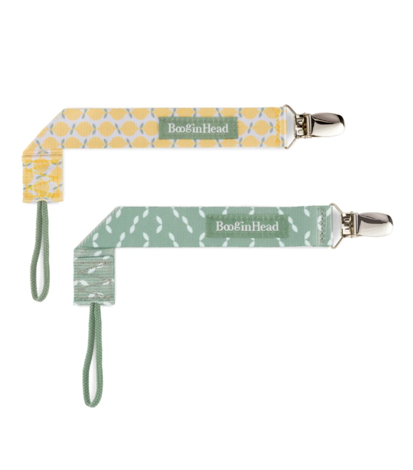 2-pack Pacifier Clips Lemon and Leaves Green/Yellow