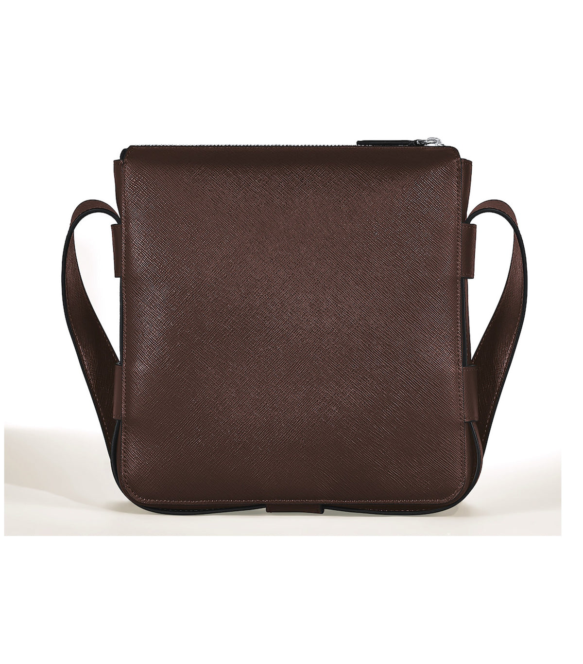 Vertical Belt Messenger Bag in Sartorial Leather Brown