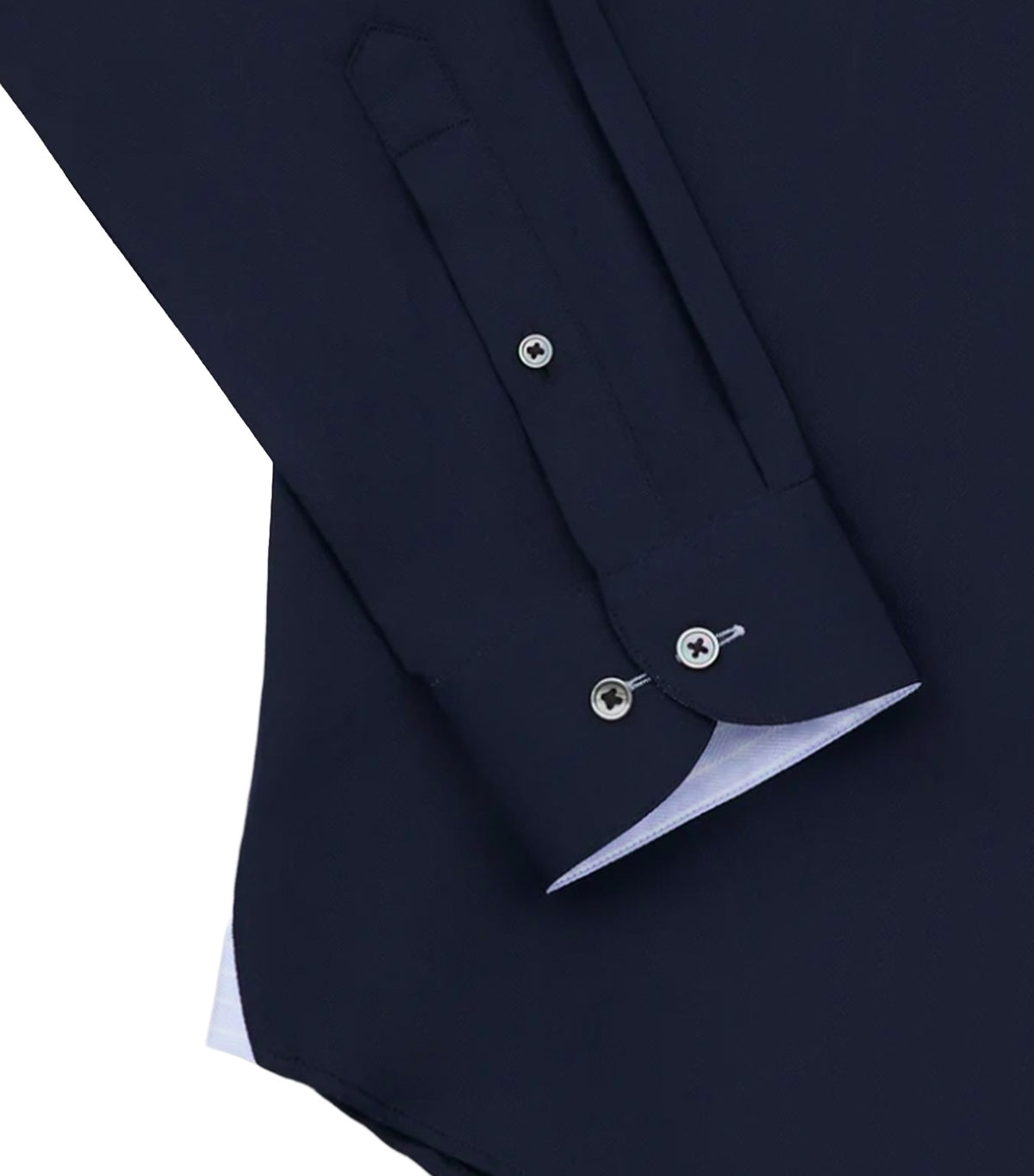 Kashuku Easy Care Herringbone Long Sleeves Shirt Inkblue