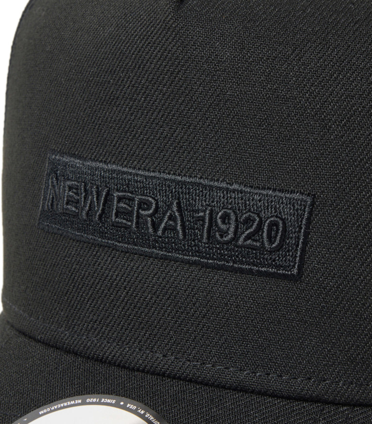 1920 Metal Flag 9FORTY A-Frame Snapback Cap Black on Black
