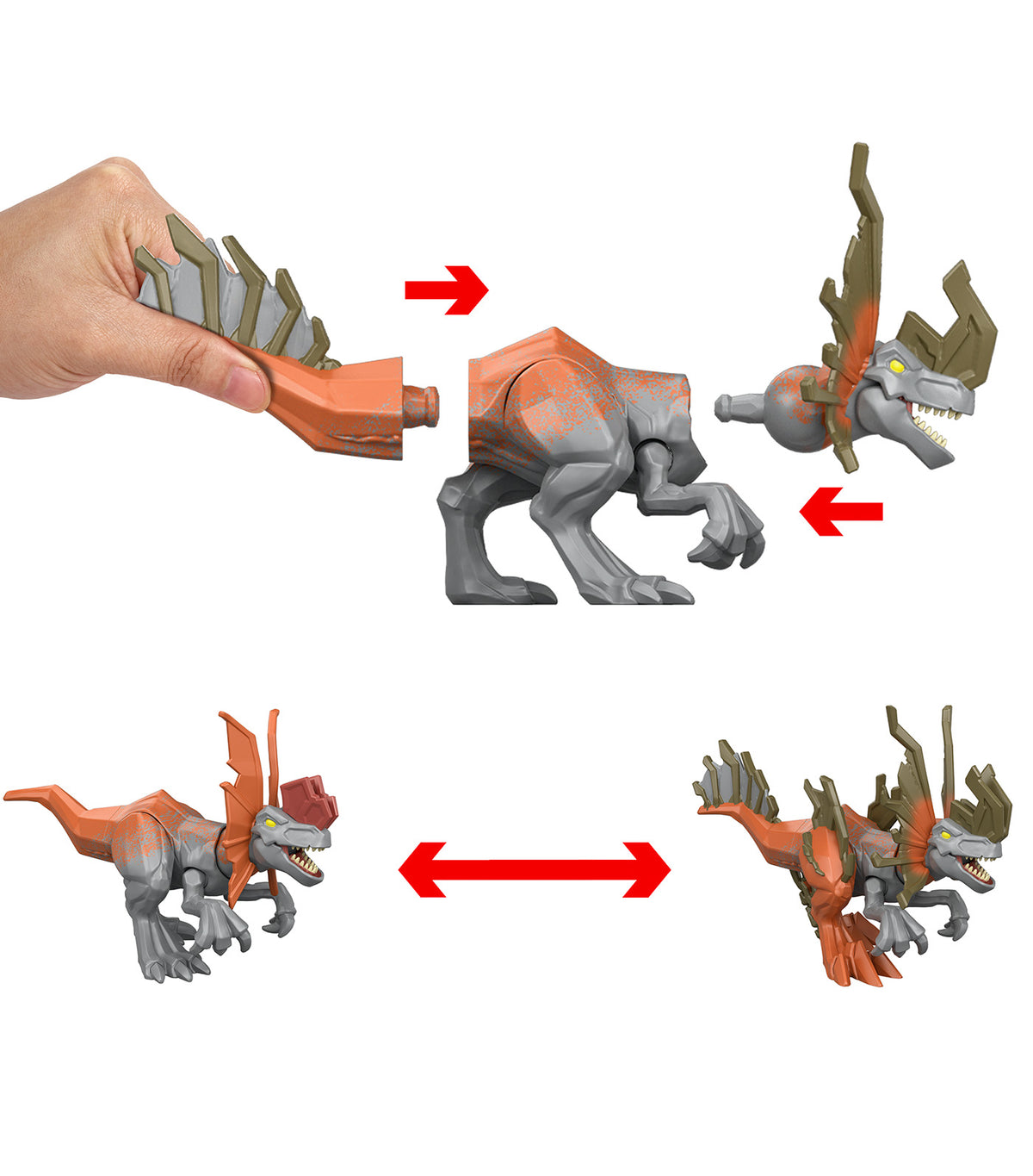 Mayhem Mix Ups Dilophosaurus Dino