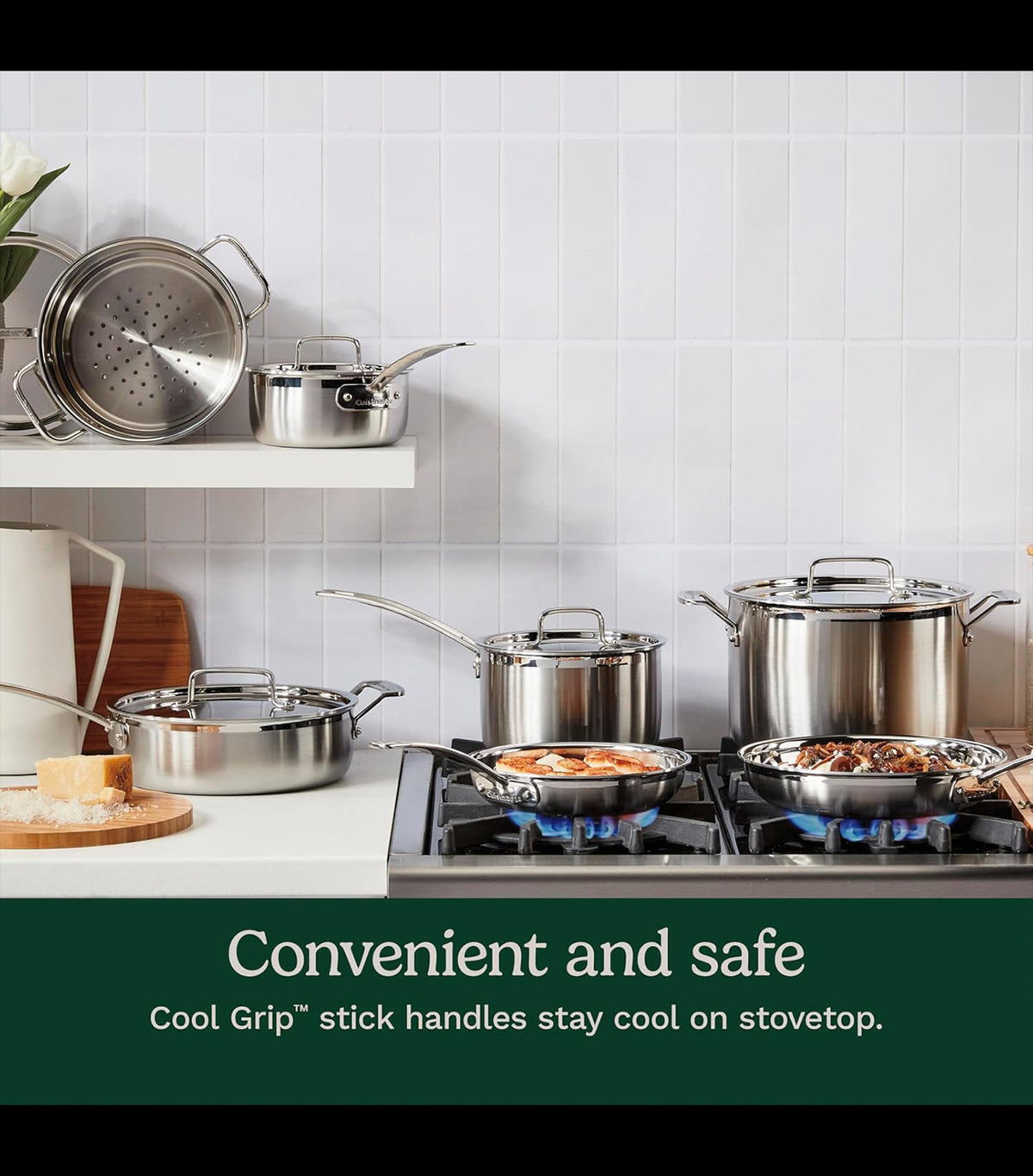 MultiClad Pro Stainless Cookware Set of 12 Silver