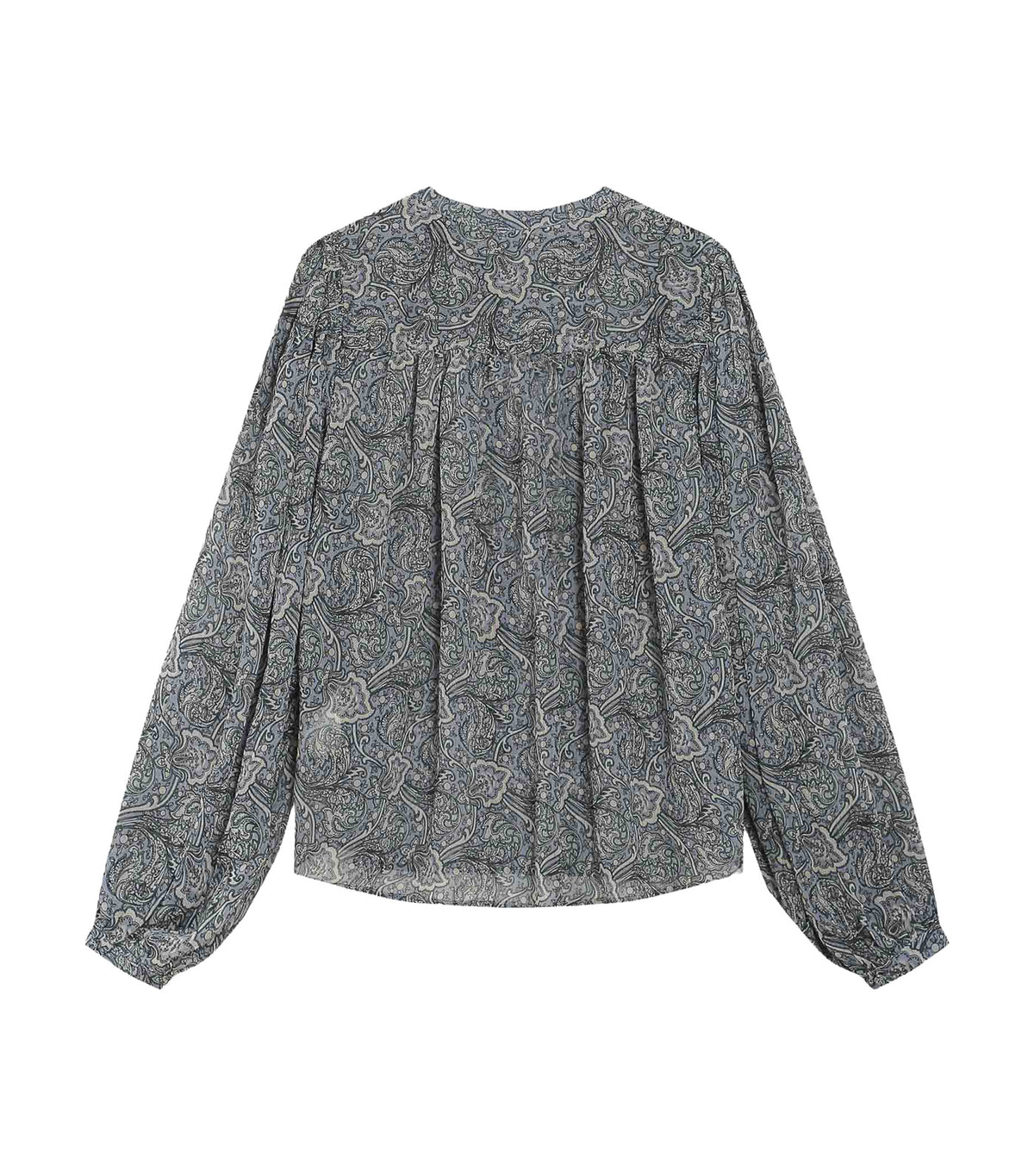 Vertueuse Puff-Sleeved Blouse Sky Blue