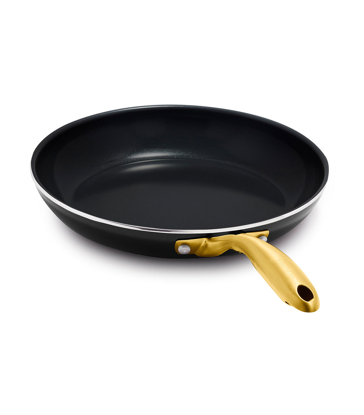 Studio Open Frypan Black with Gold Handle