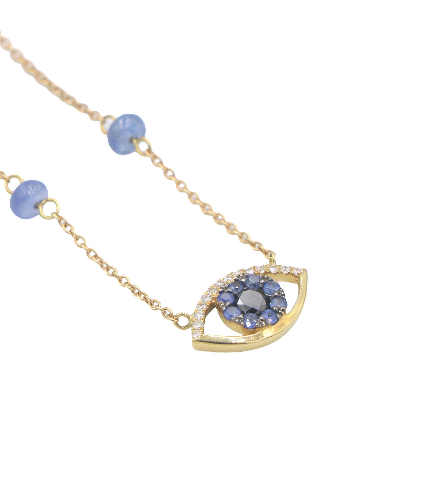 Evil Eye Sapphire Beads