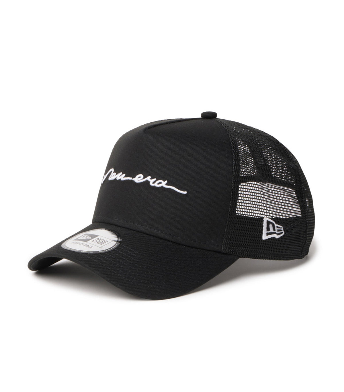Handwritten Logo 9FORTY A-Frame Trucker Adjustable Cap Black