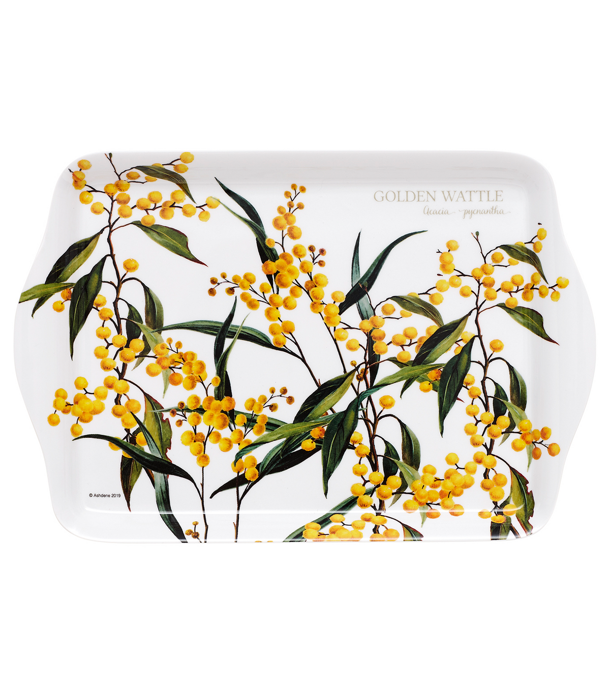 Australian Floral Emblems Wattle Scatter Tray Set of 2